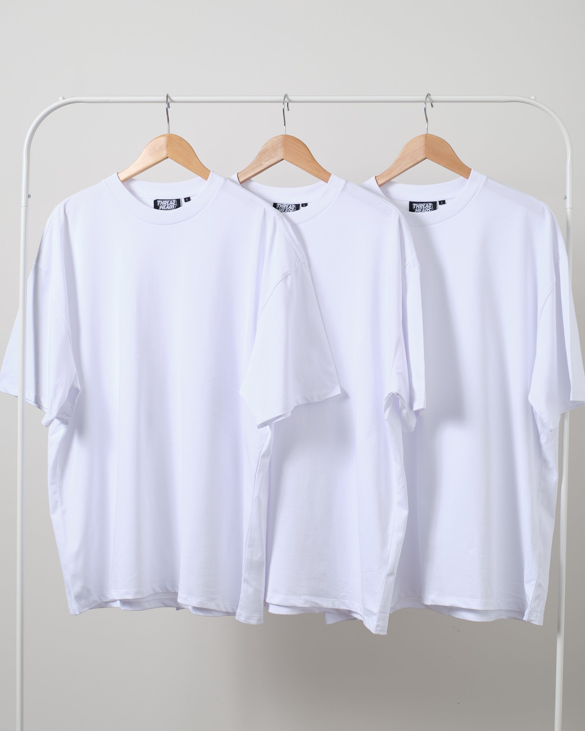 Oversized Tee 3 Pack: White | Threadheads