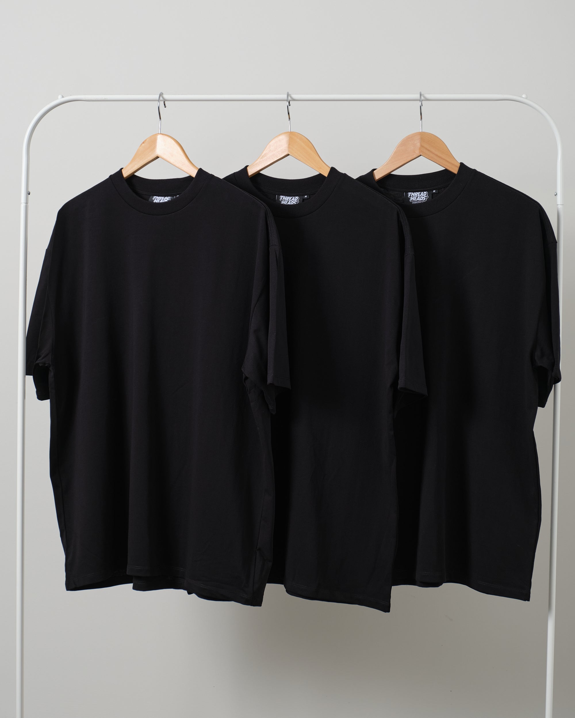 Oversized Tee 3 Pack: Black | Threadheads