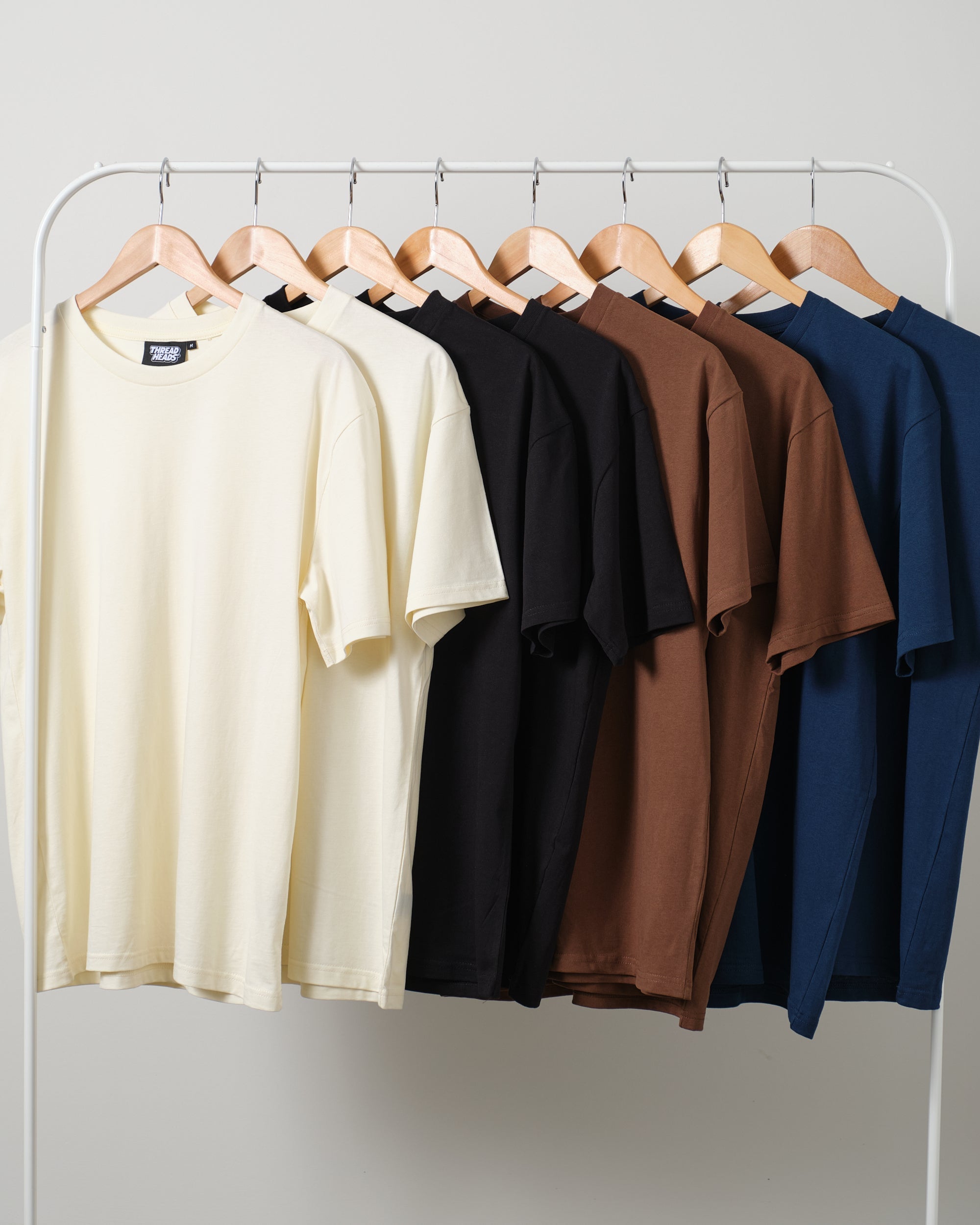 Classic Tee 8 Pack: Natural, Black, Brown, Navy Australia Online
