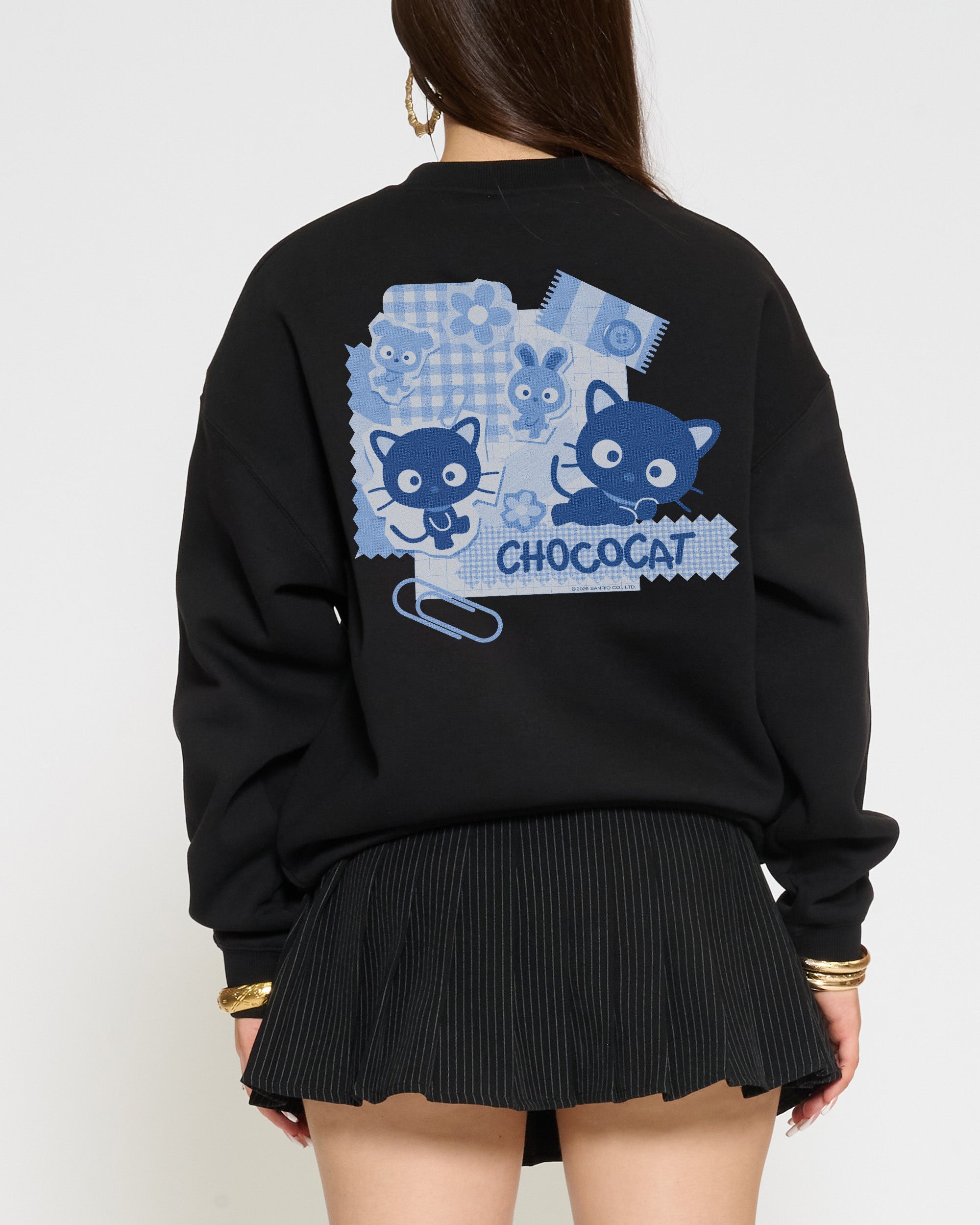 Chococat Scrapbook Sweatshirt Official Hello Kitty and Friends collab Threadheads