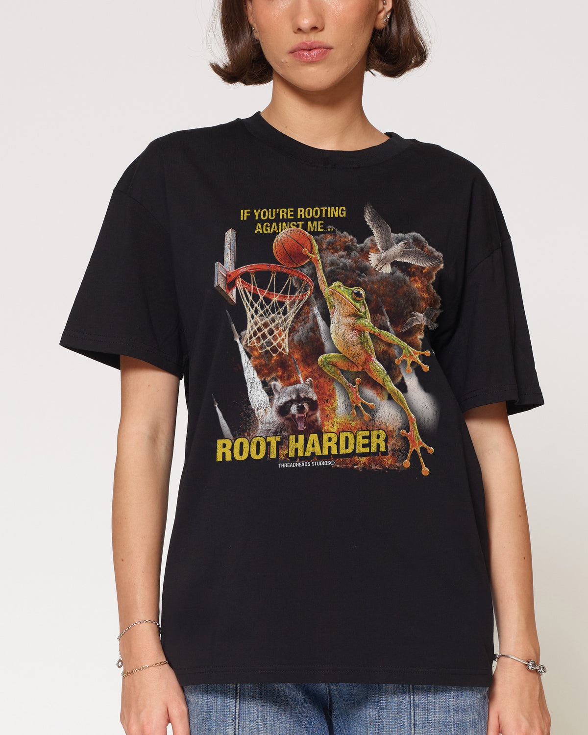 Root Harder Black T-Shirt