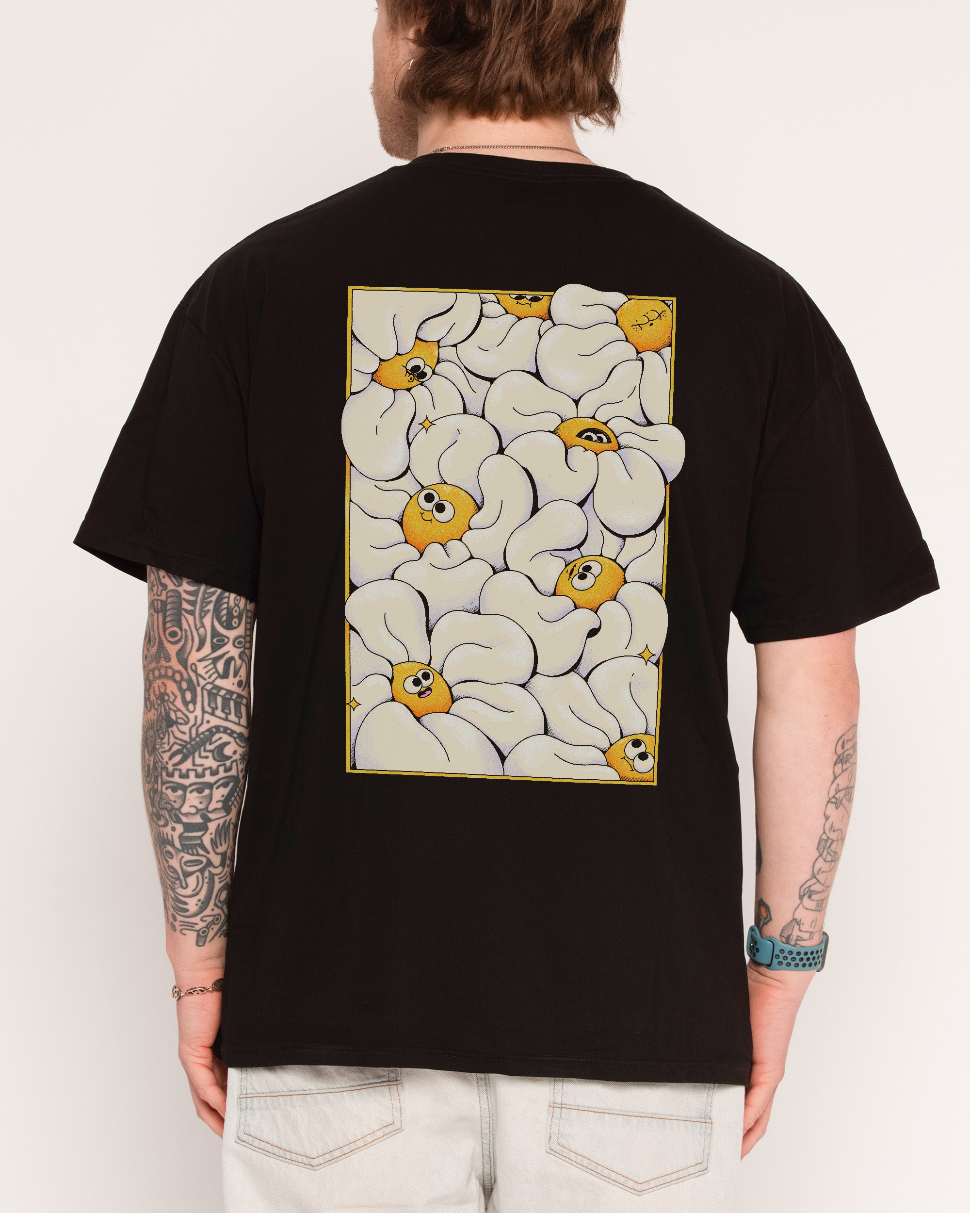 Among the Daisies Black T-Shirt