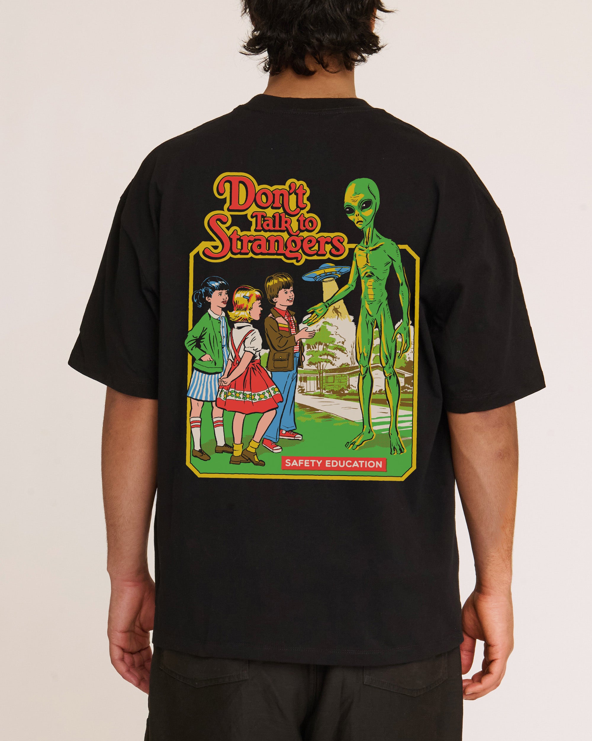 Don't Talk to Strangers Front and Back T-Shirt | Designed by