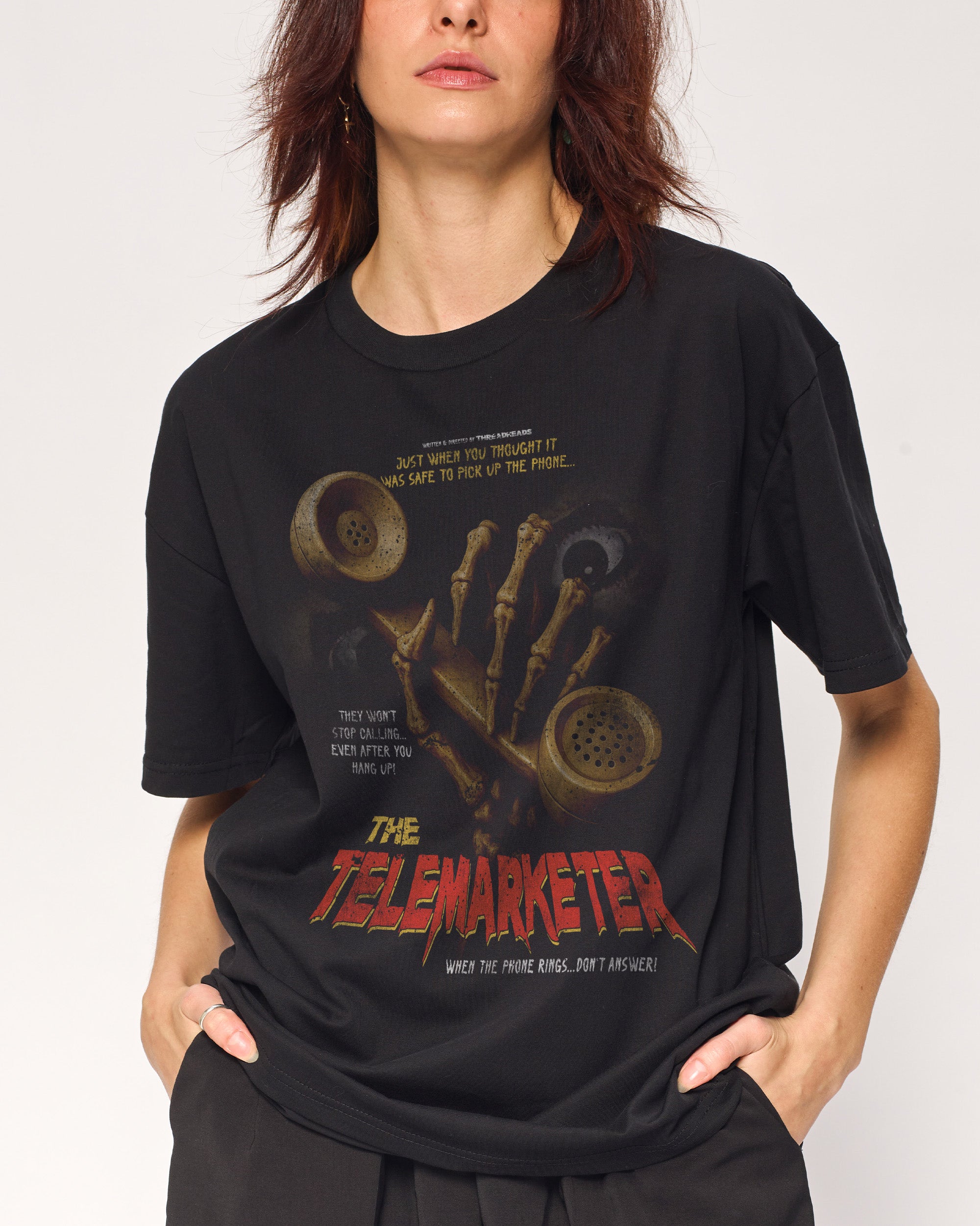 The Telemarketer Black T-Shirt