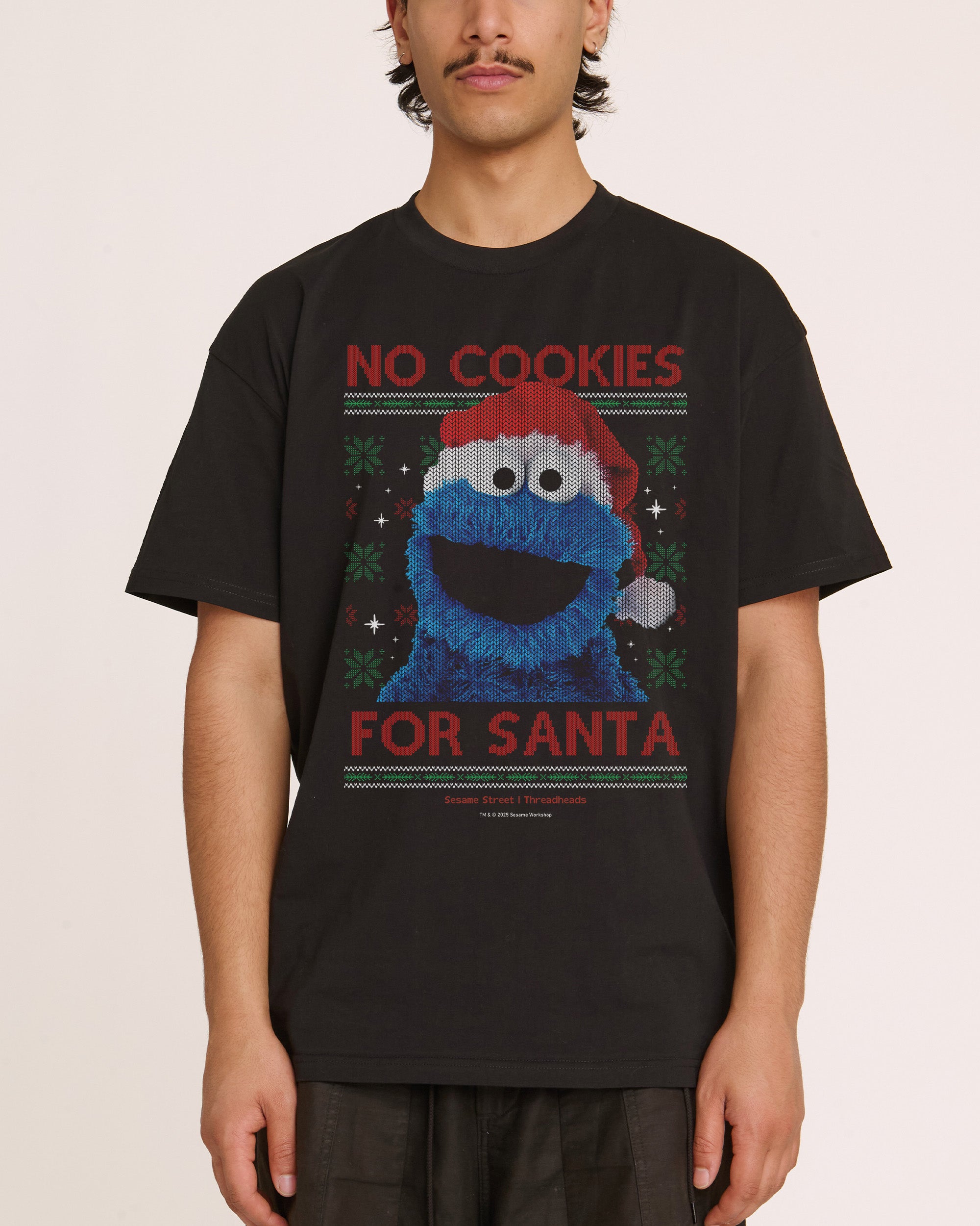 No Cookies for Santa Black T-Shirt