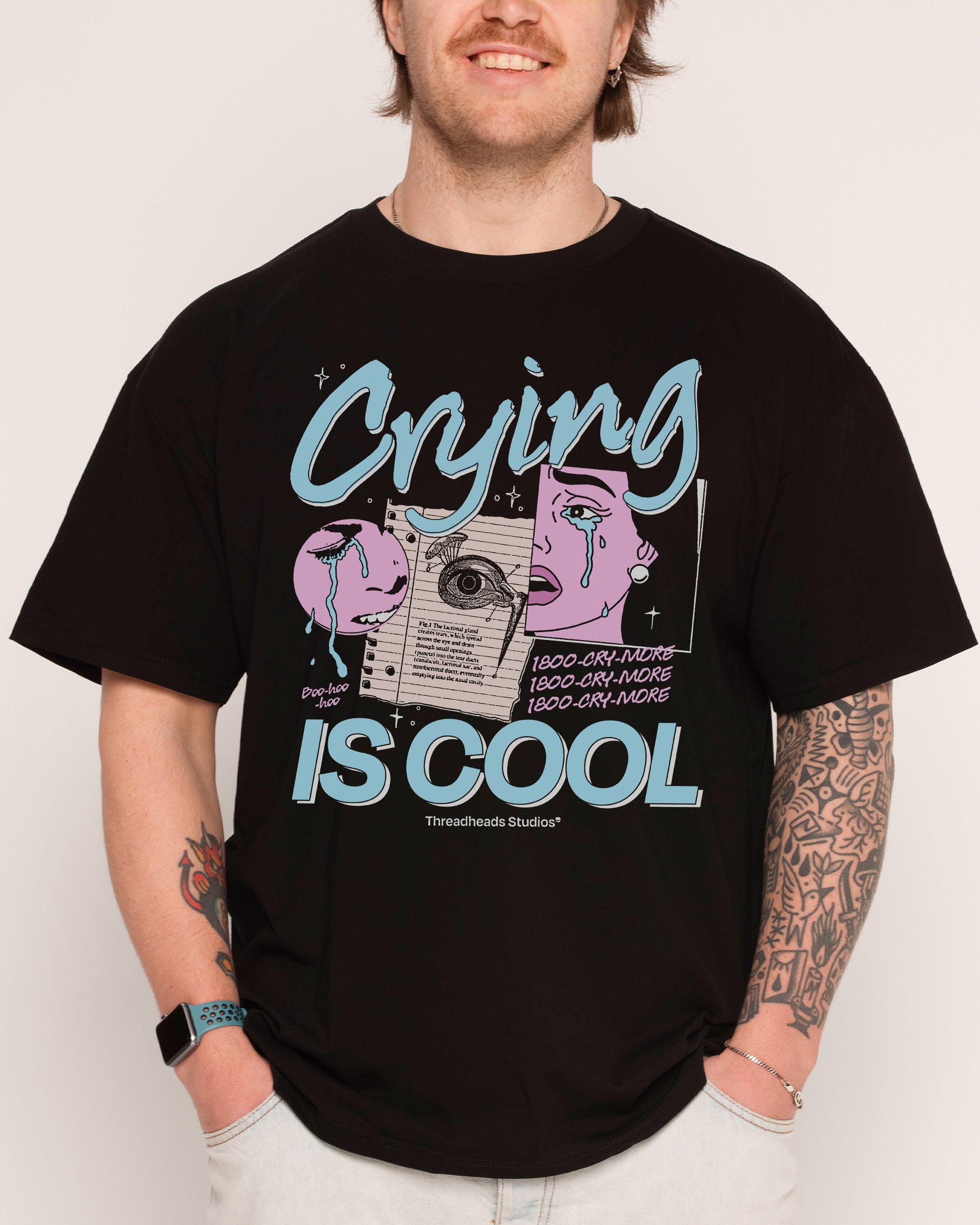 Crying is Cool Black T-Shirt