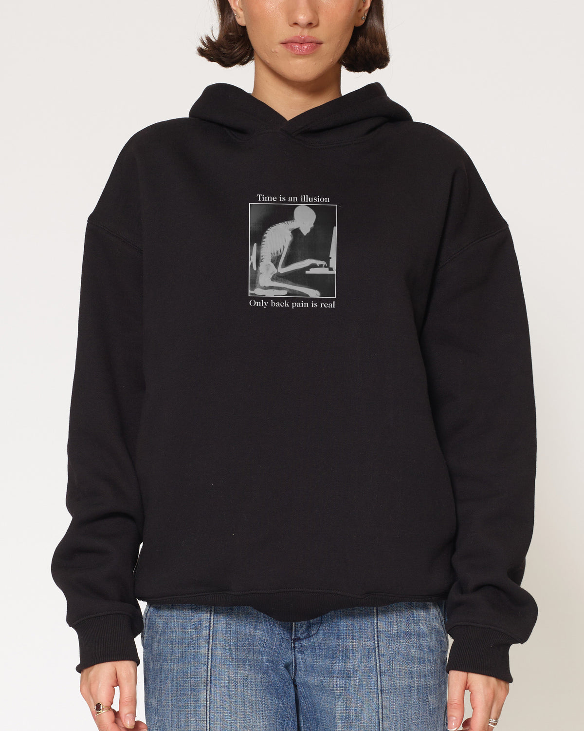 Time is an illusion Black Hoodie