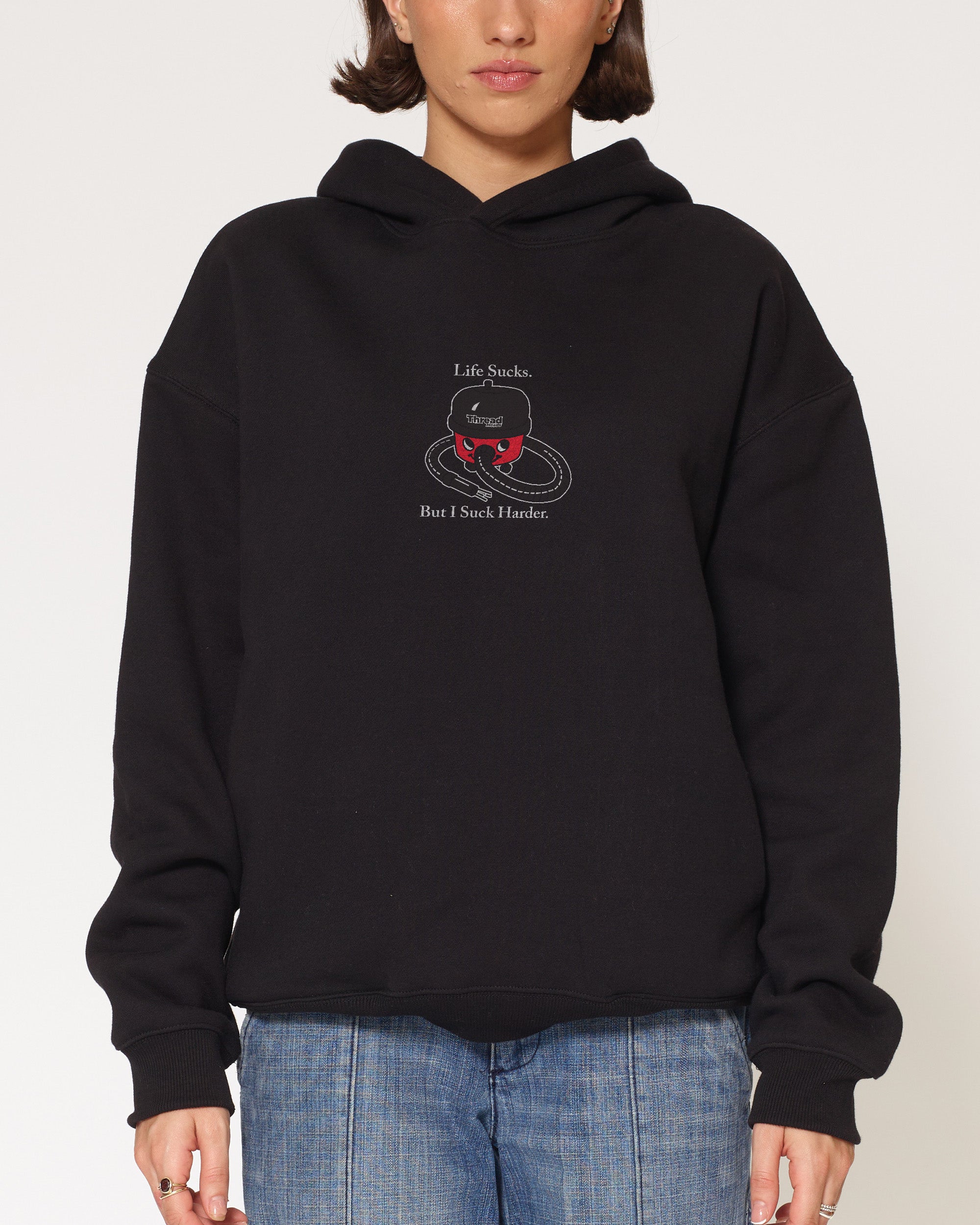 Life Sucks Black Hoodie