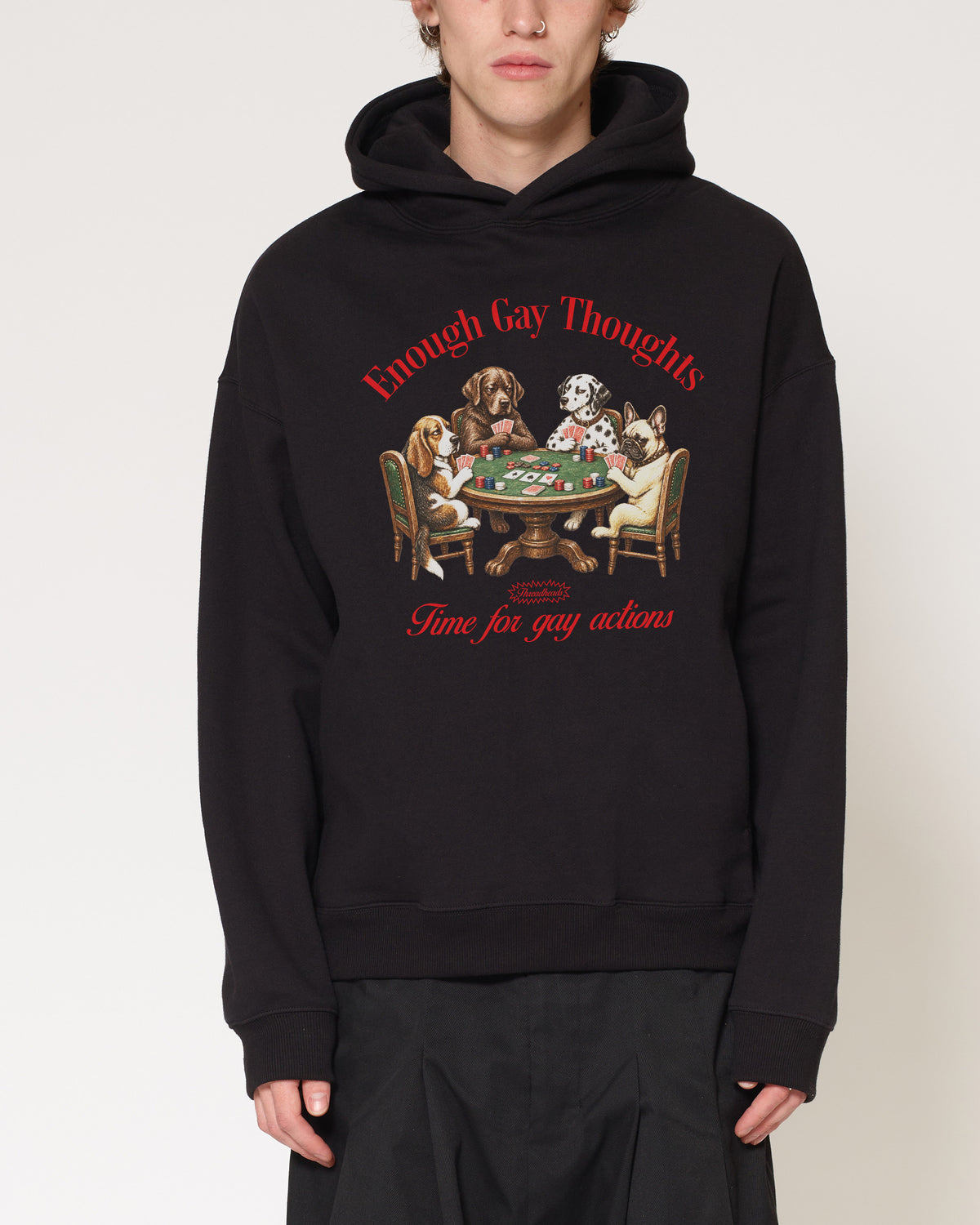 Enough Gay Thoughts Black Hoodie