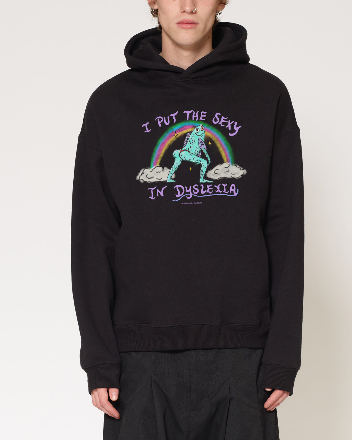 I Put the Sexy in Dyslexia Black Hoodie
