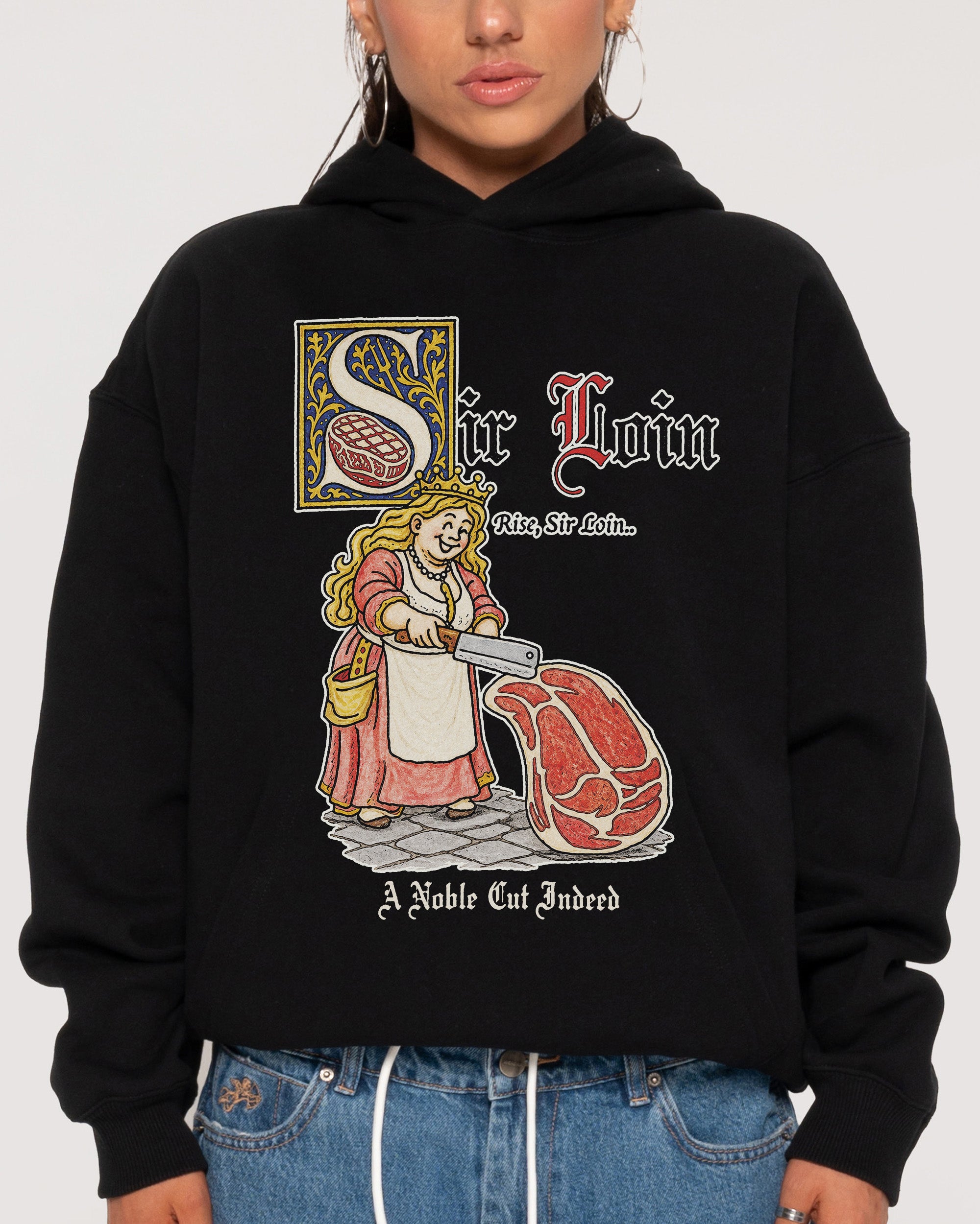 Sir Loin Black Hoodie