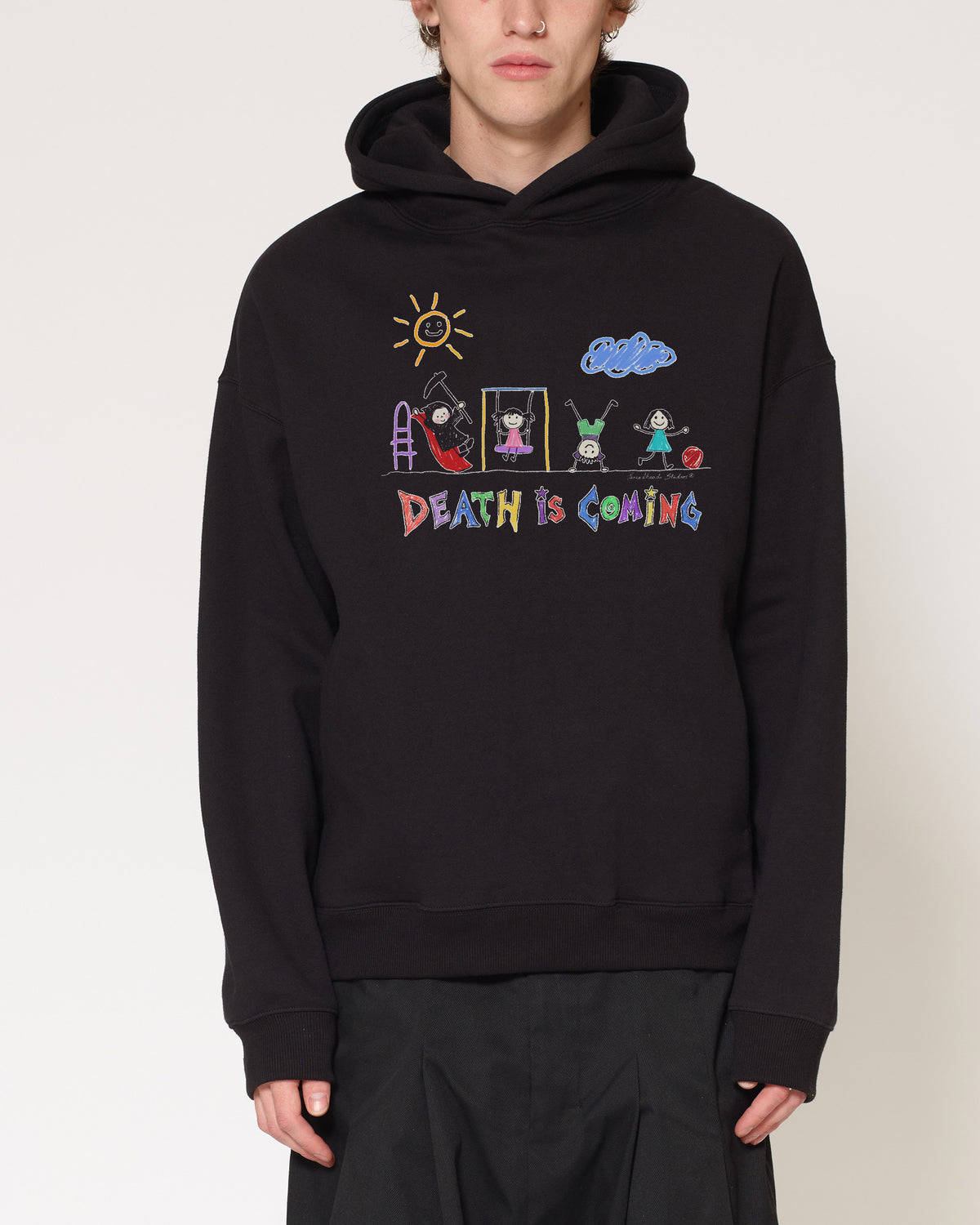 Death is Coming Black Hoodie