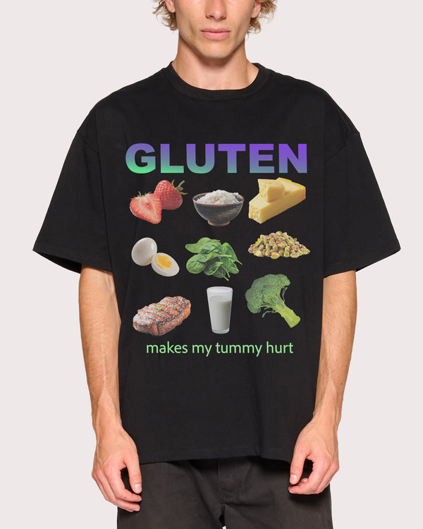 Gluten Starter Pack Black Oversized Tee