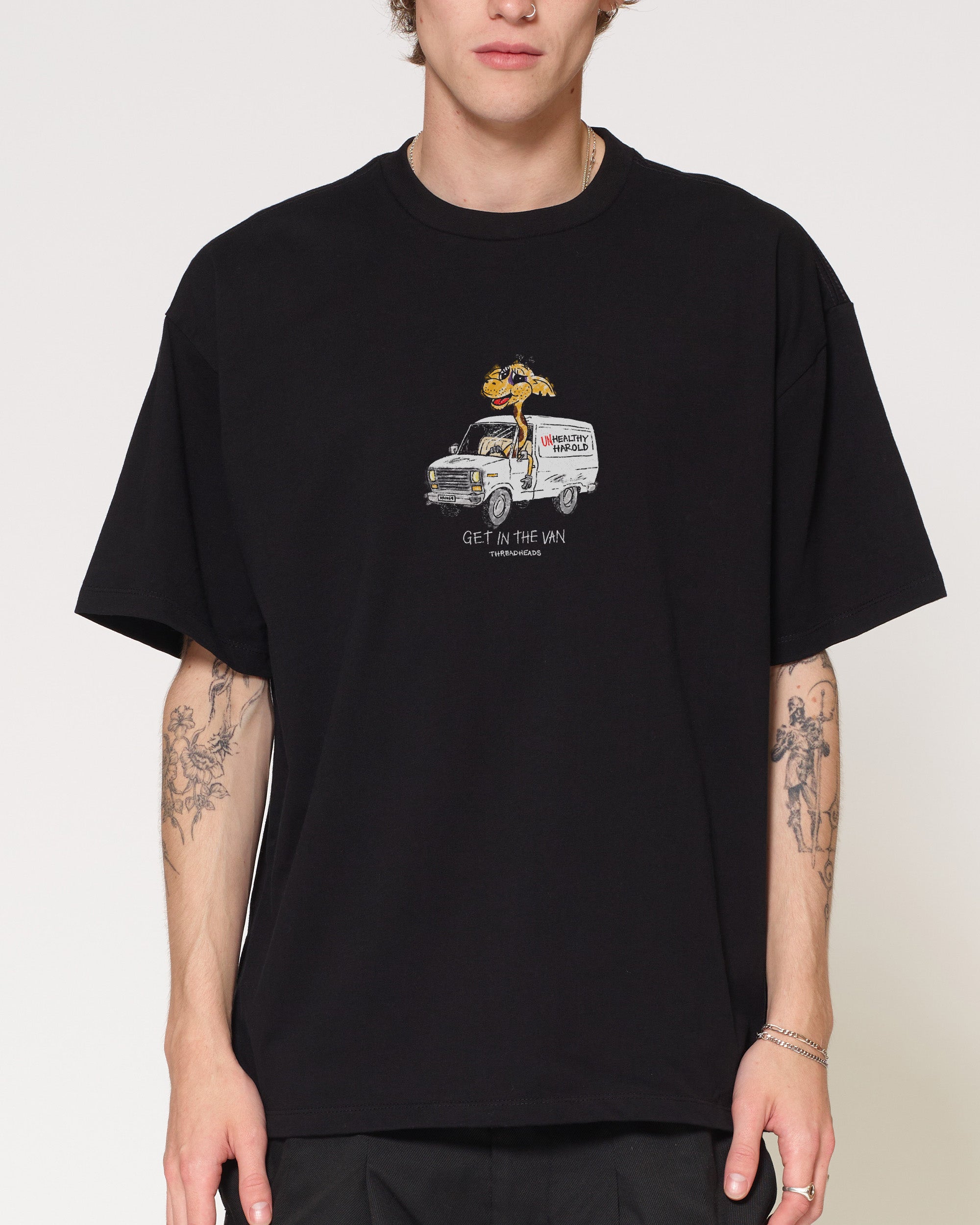 Get in the Van Black Oversized Tee