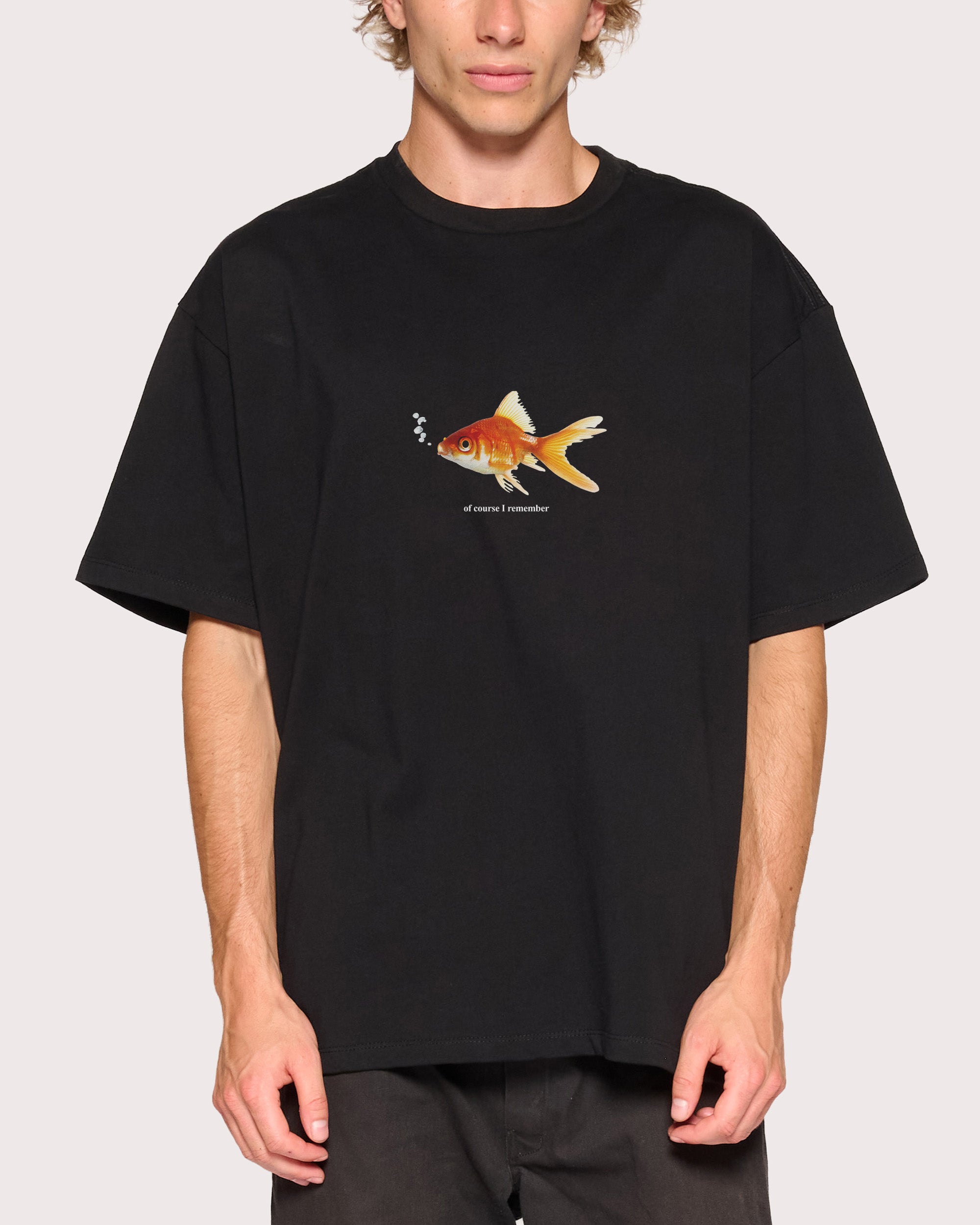 Of Course I Remember Black Oversized Tee