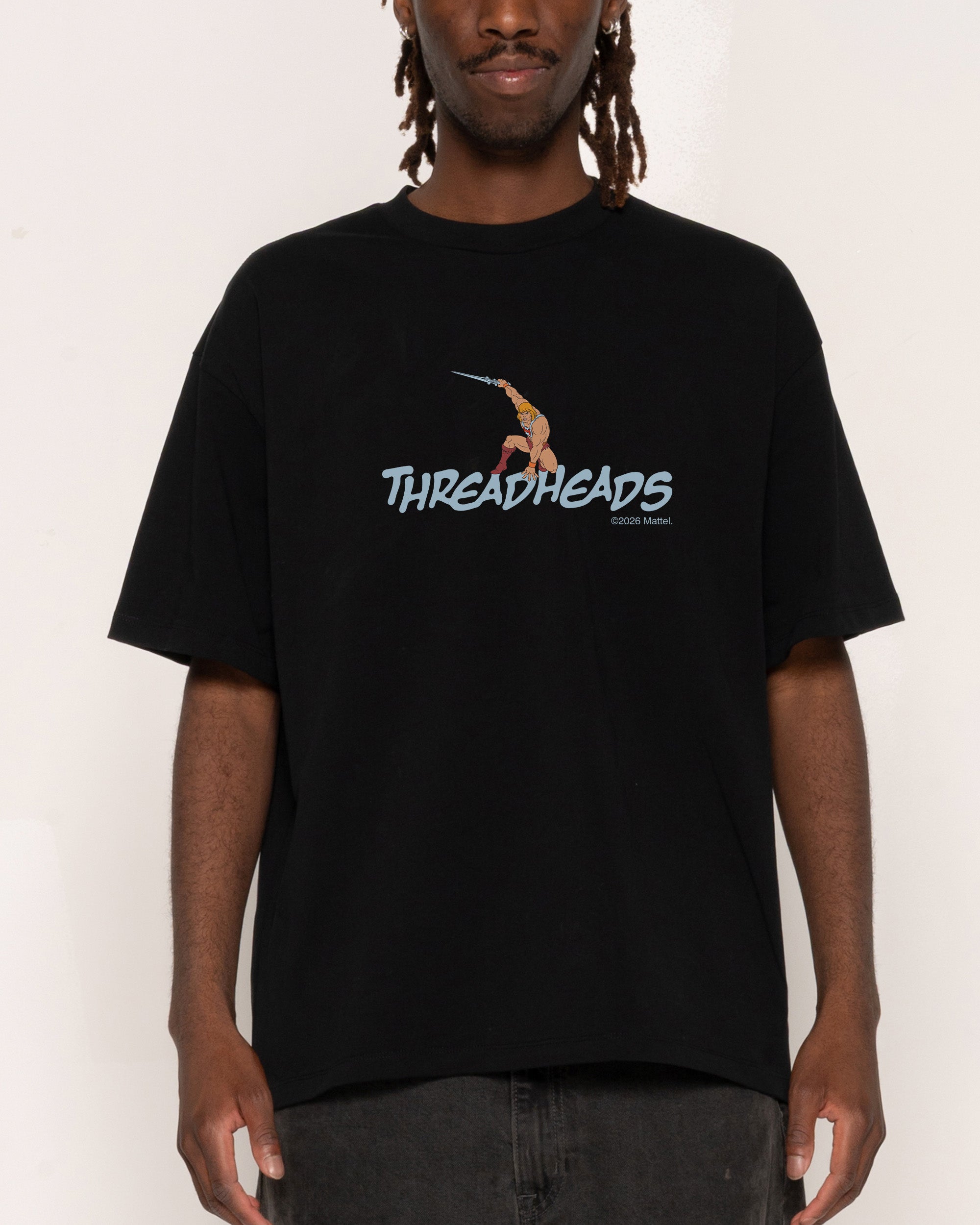 He-Man Threadheads Black Oversized Tee