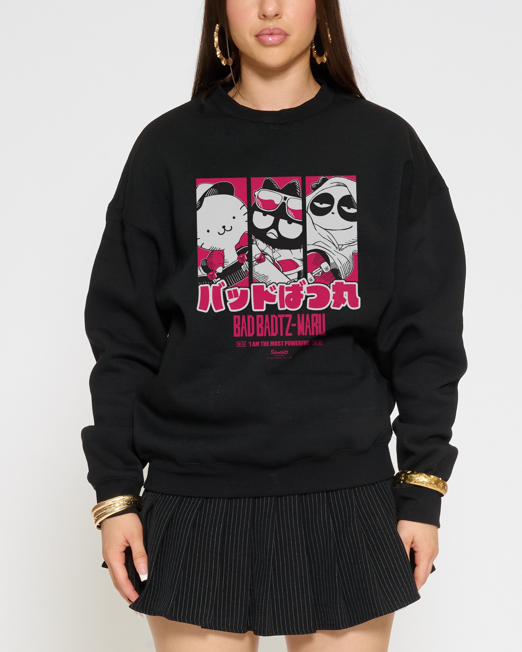 Bad Badtz-Maru Skate Sweatshirt Official Hello Kitty and Friends collab Threadheads
