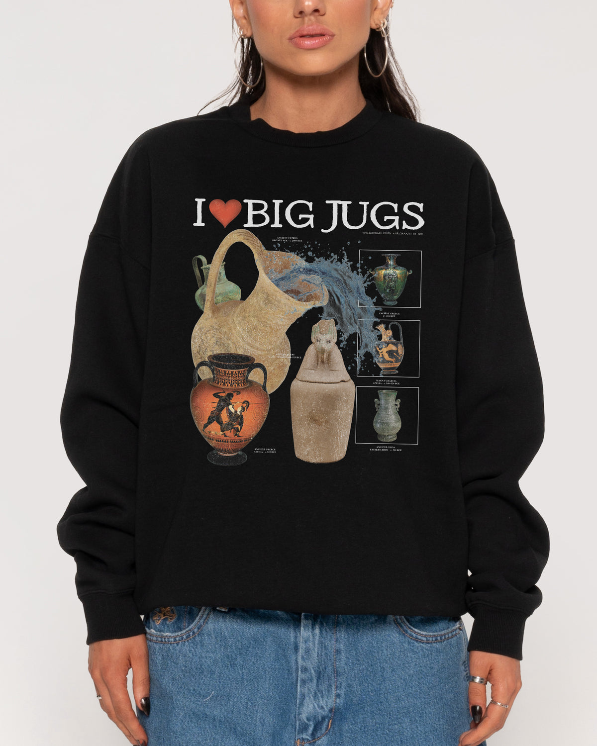 I Love Big Jugs Black Sweatshirt