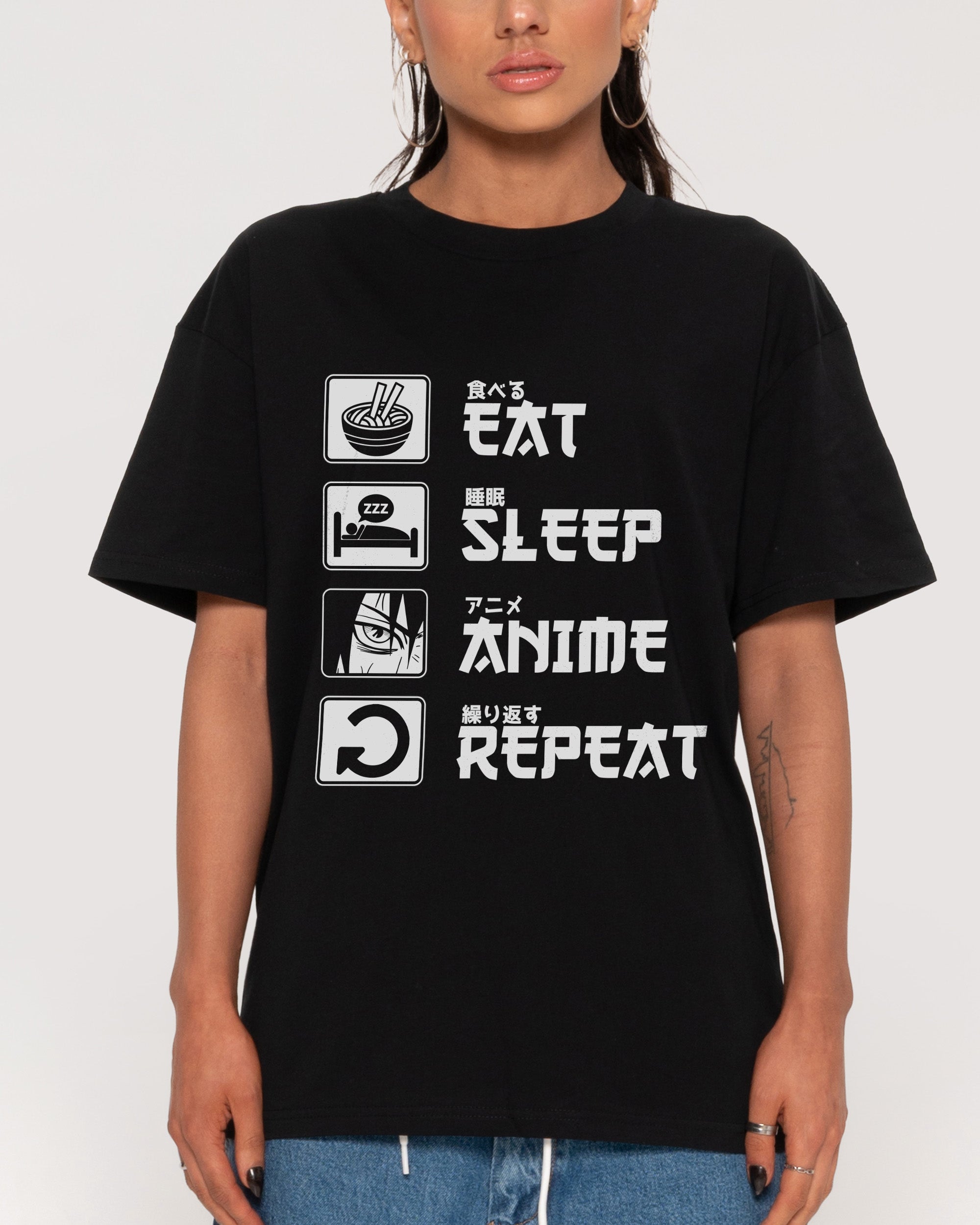 Eat Sleep Anime Repeat T-Shirt | Anime T-Shirt USA
