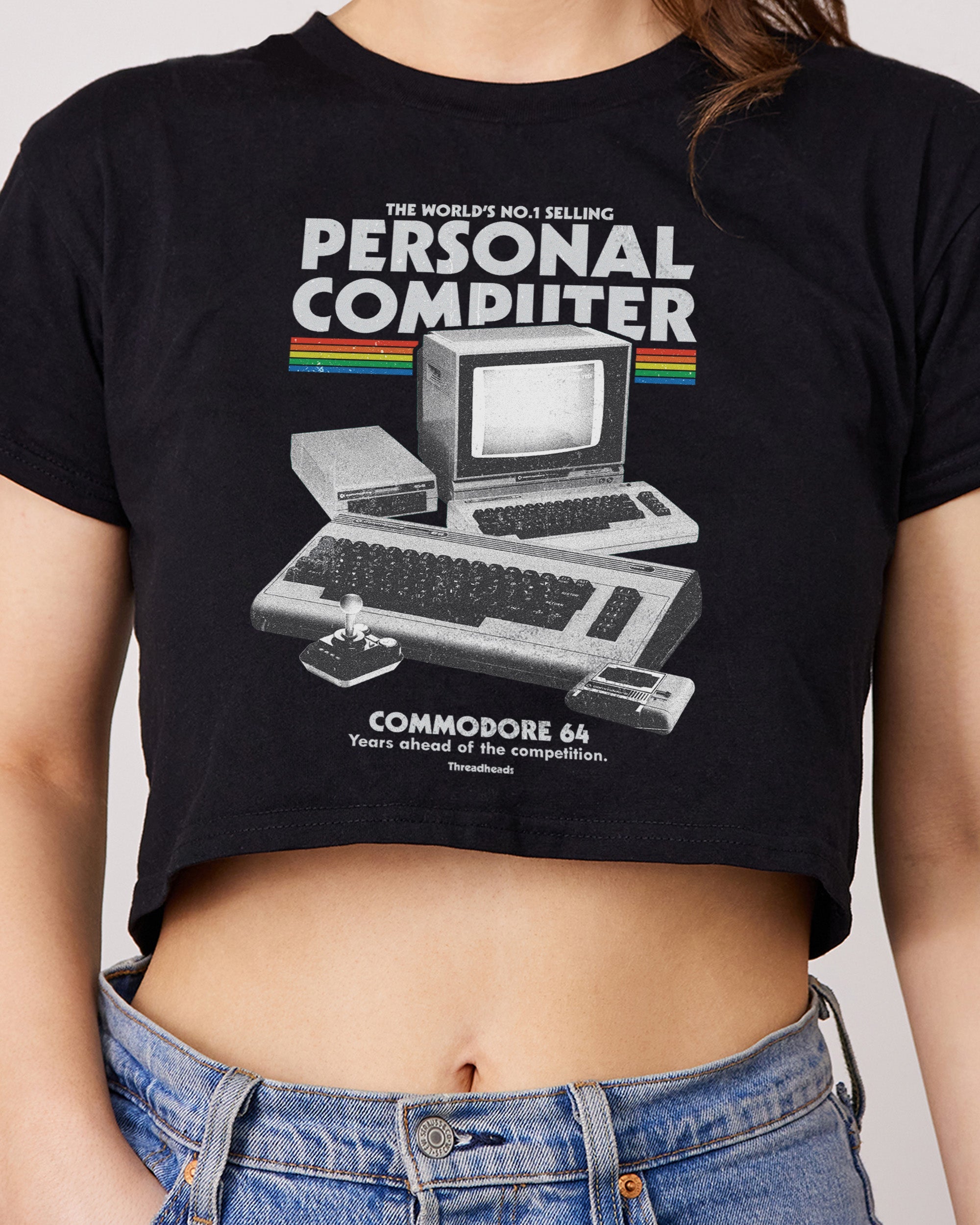 Retro Commodore 64 Crop Tee Australia Online Black