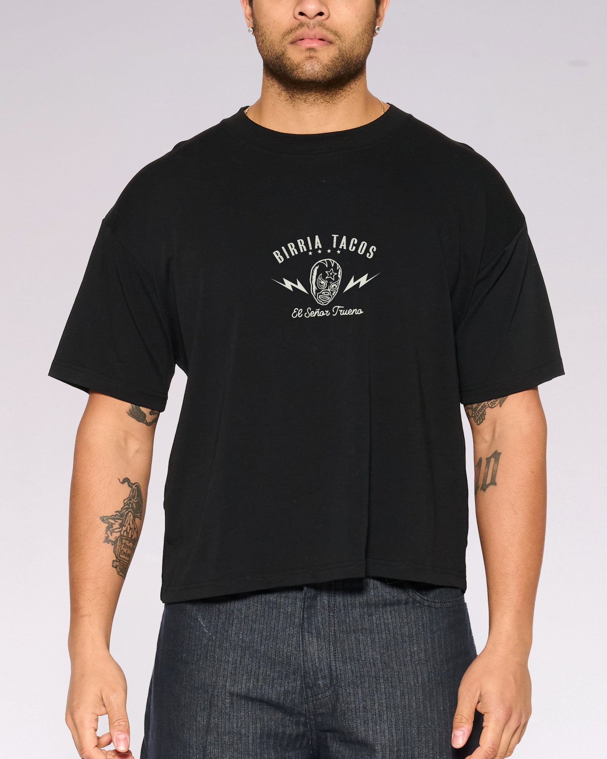 Birria Tacos El Senor Trueno Oversized Crop Tee