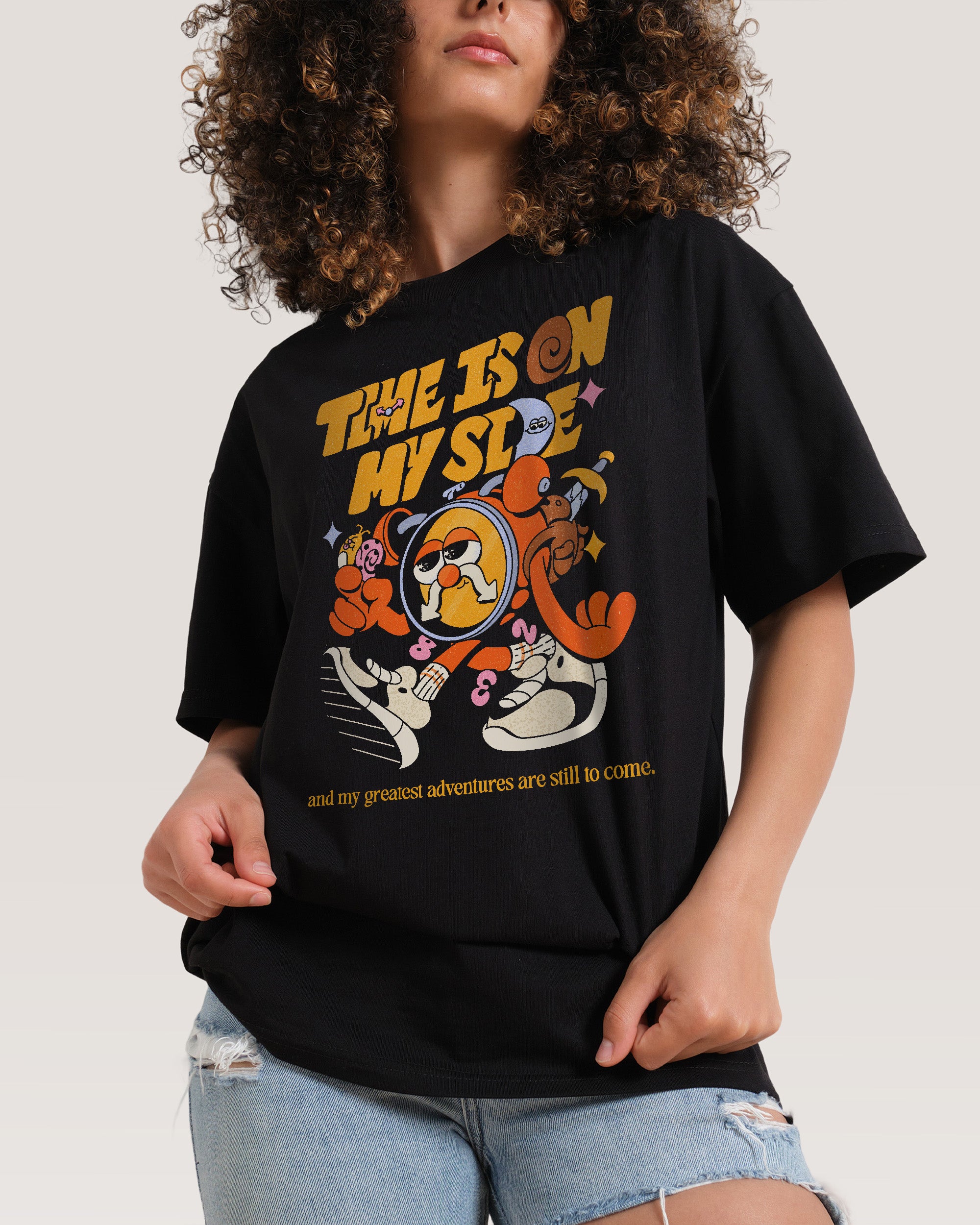 Time is on My Side Black T-Shirt