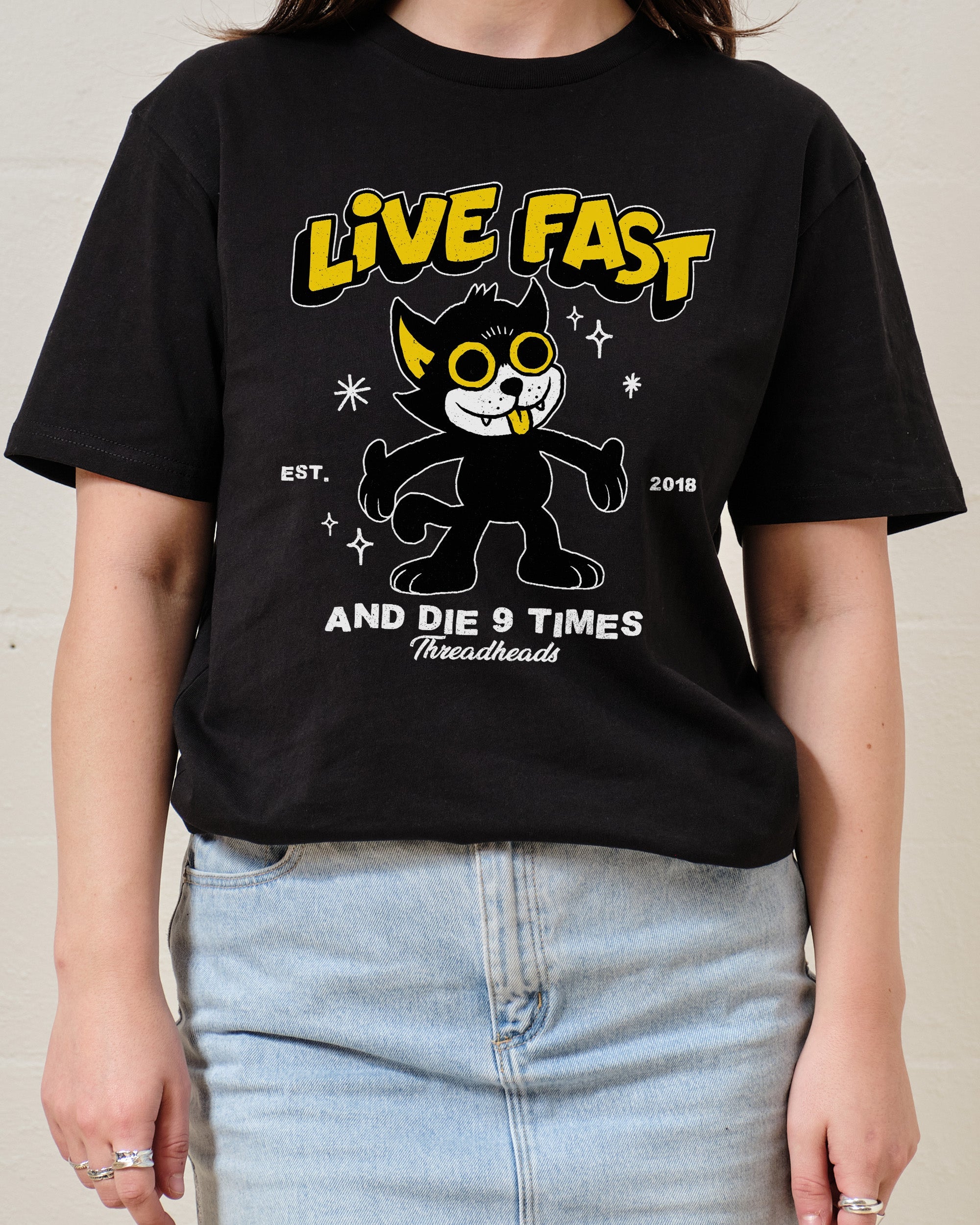 Live Fast and Die Nine Times T-Shirt Australia Online