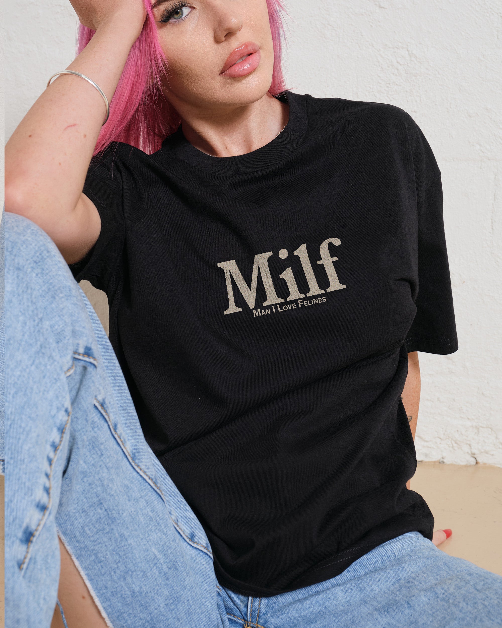 Man I Love Felines Front and Back T-Shirt Australia Online