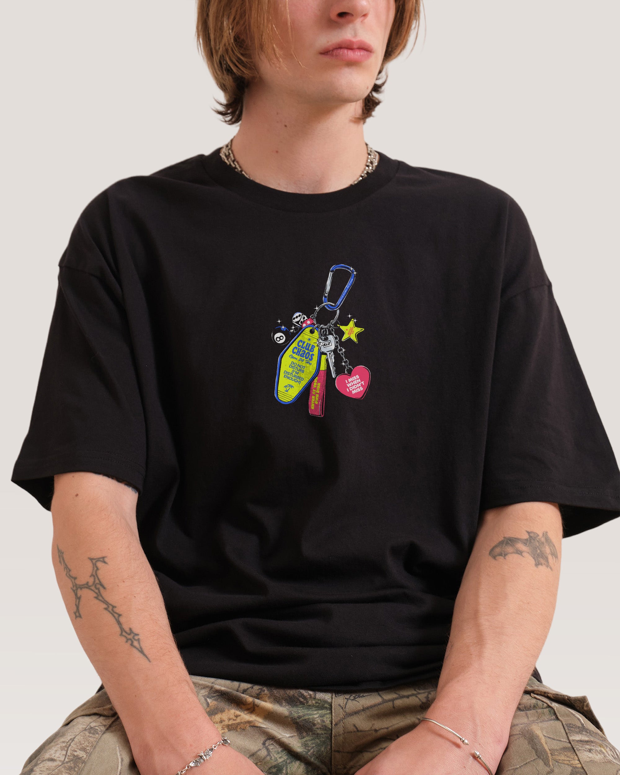 Club Chaos Key Chain Black T-Shirt