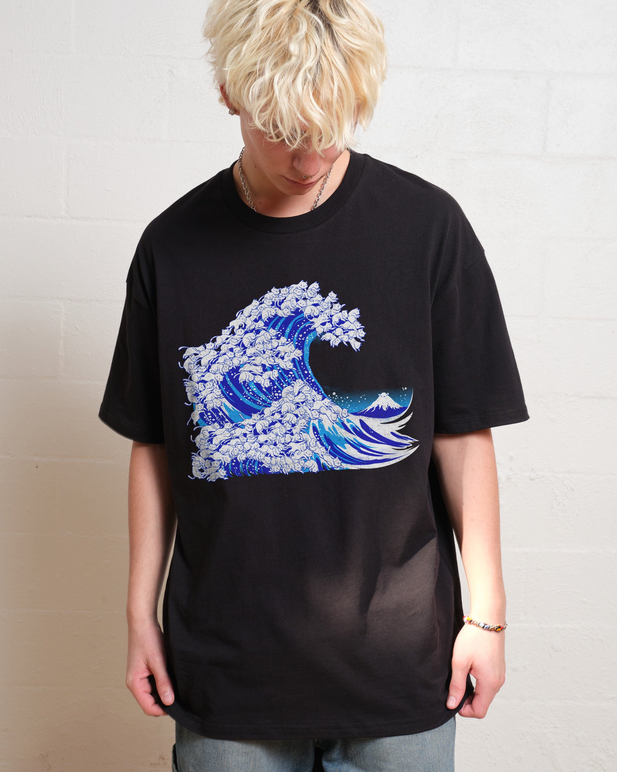 Kanagawa Cat Wave T-Shirt