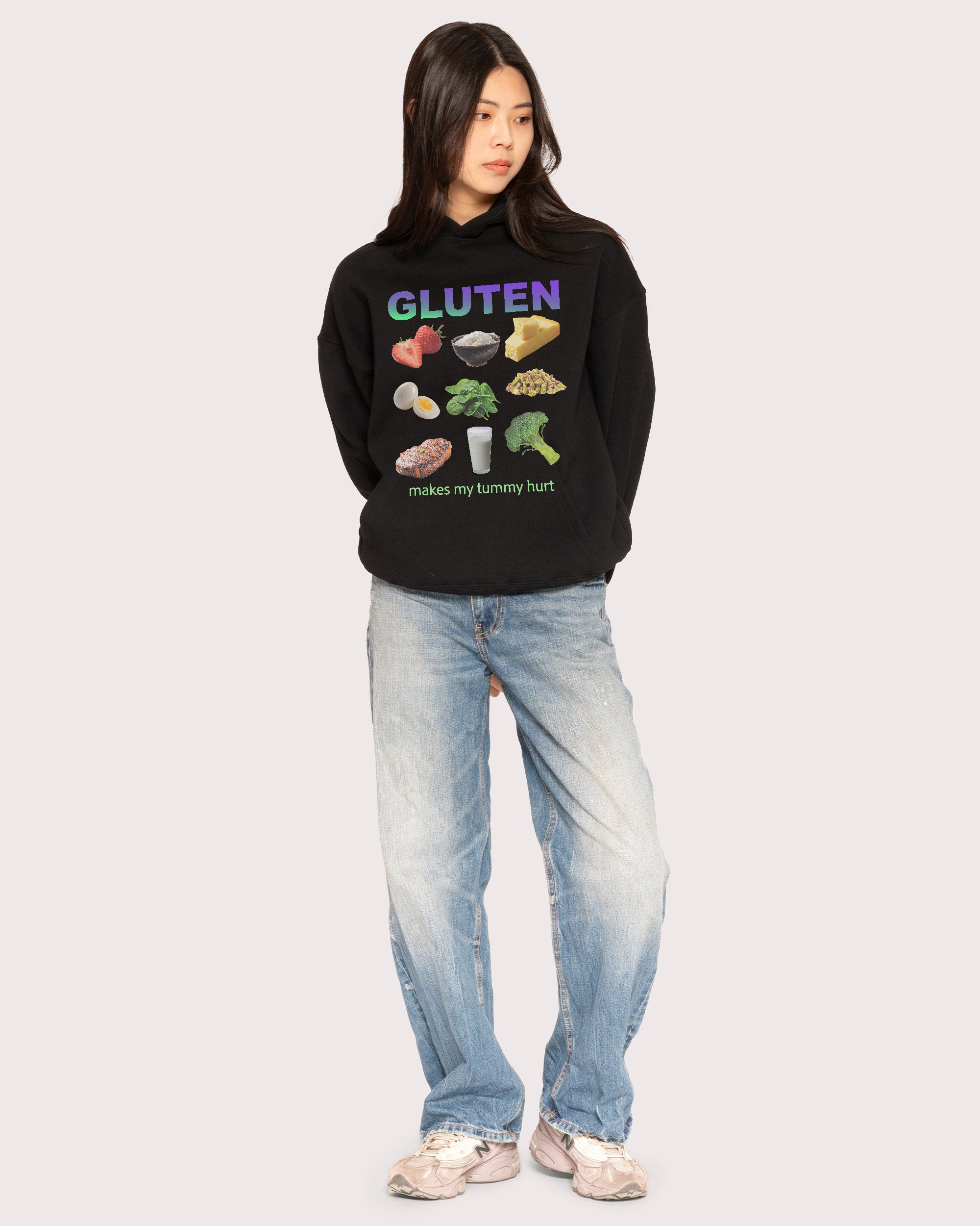 Gluten Starter Pack Black Hoodie