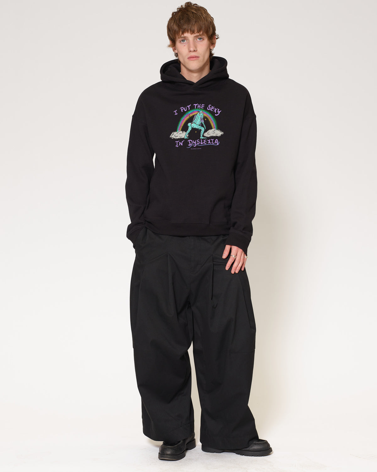 I Put the Sexy in Dyslexia Black Hoodie