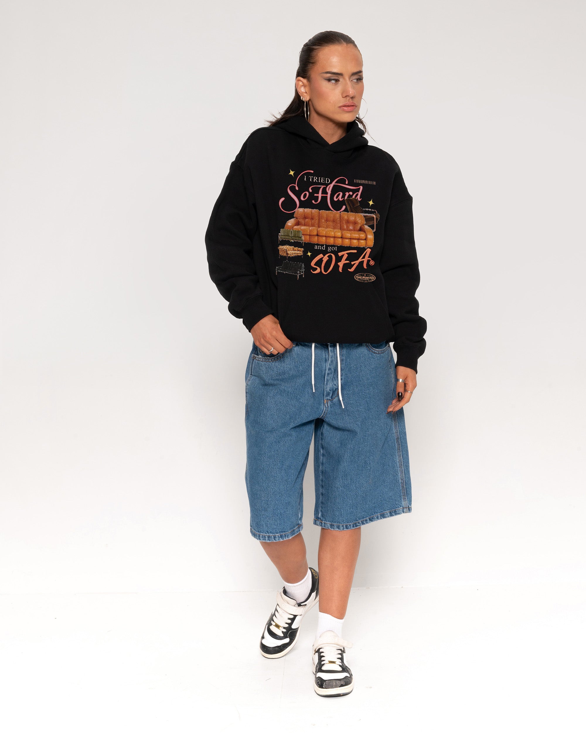 I Tried So Hard and Got Sofa Black Hoodie