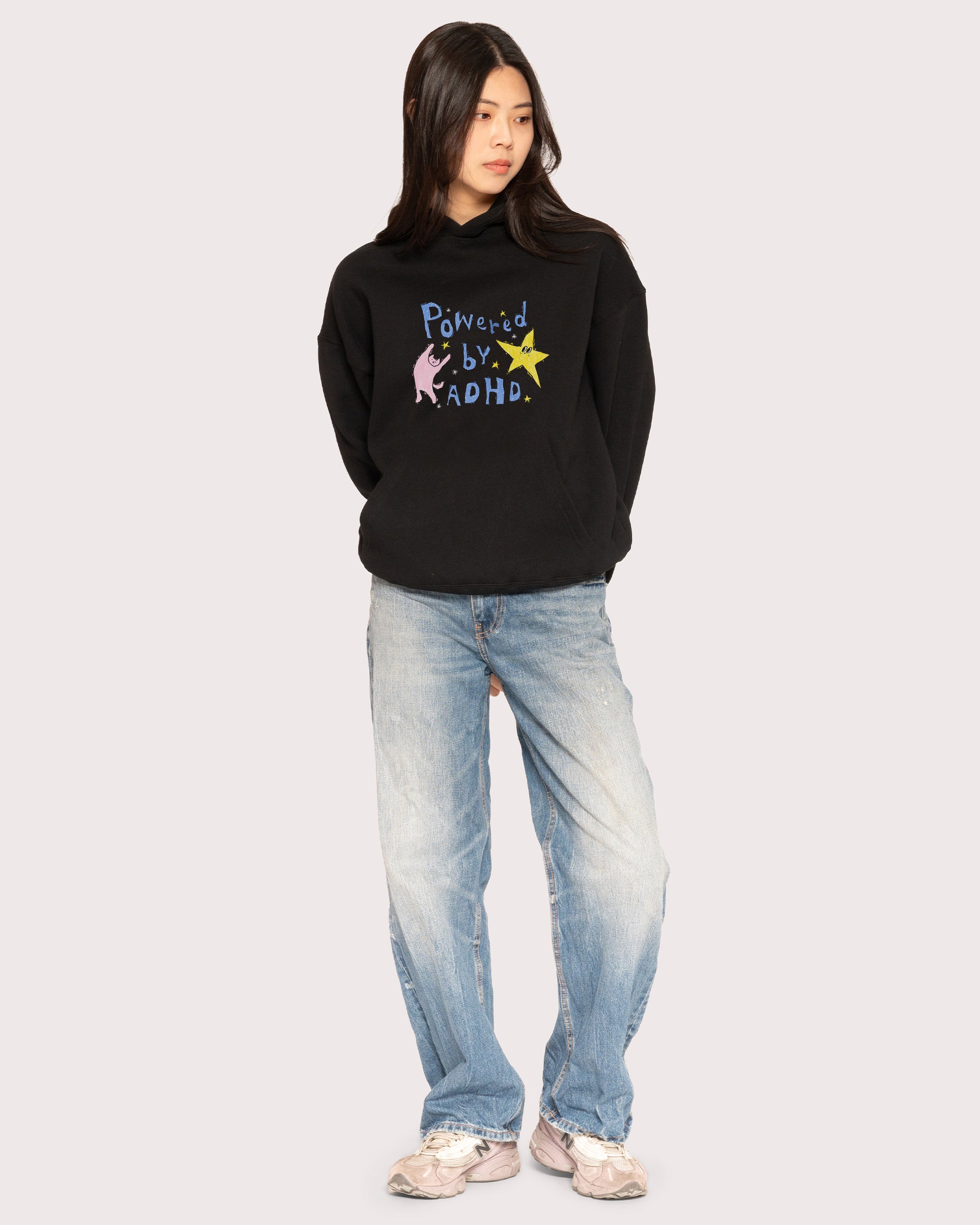 Powered by ADHD Black Hoodie