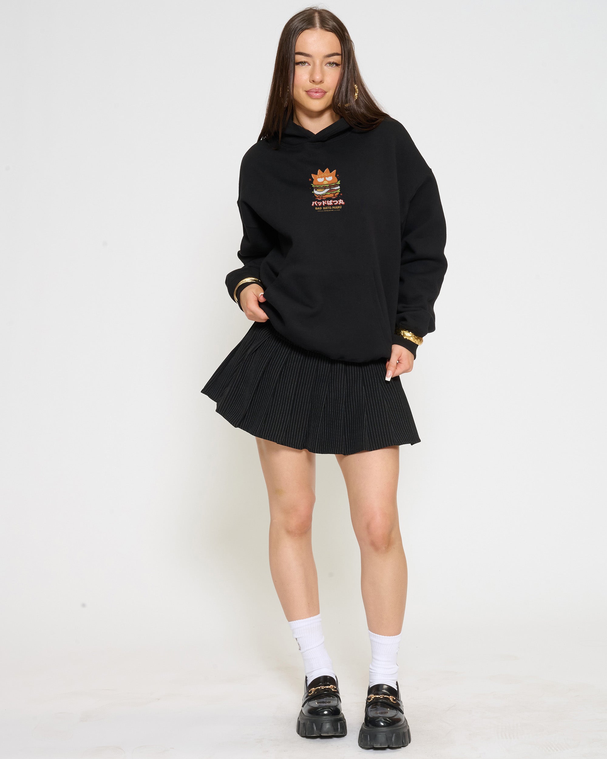 Bad Badtz-Maru Burger Hoodie Official Hello Kitty and Friends collab Threadheads