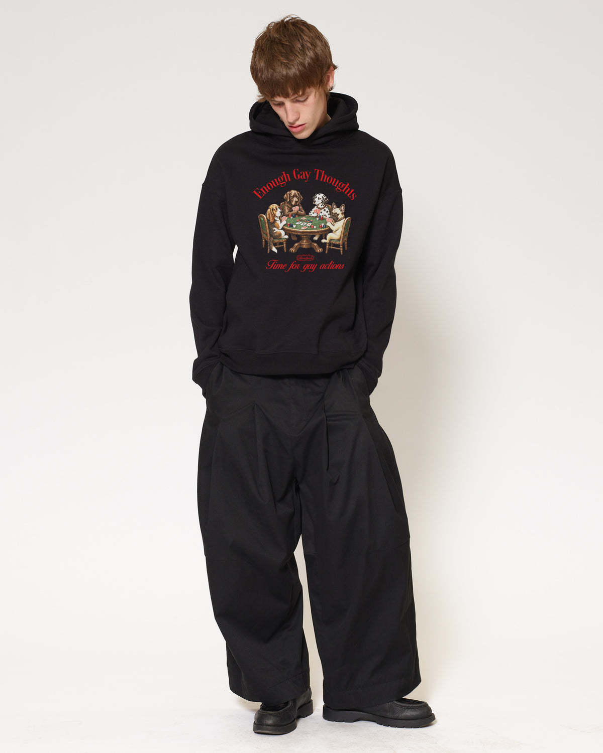 Enough Gay Thoughts Black Hoodie