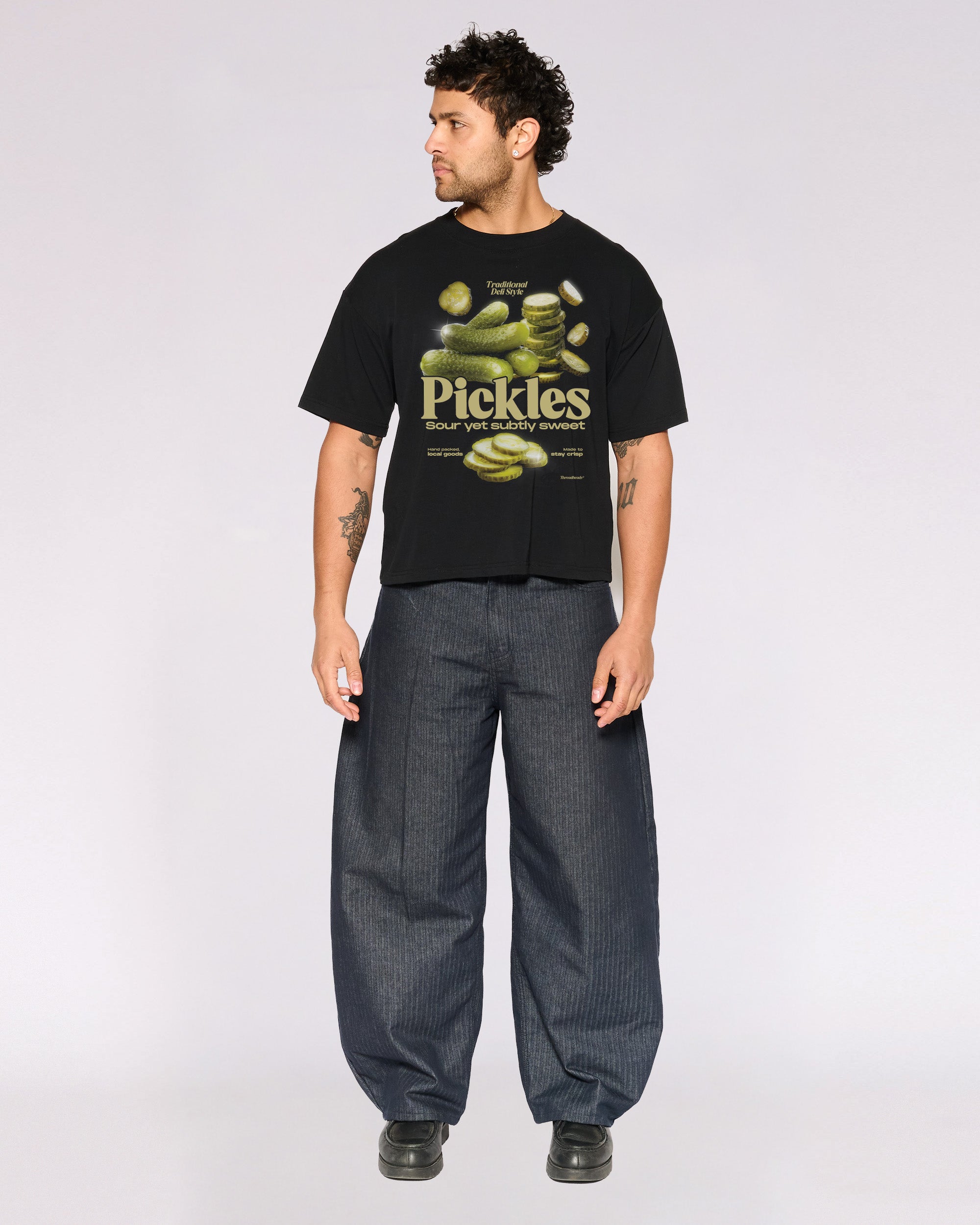 Sour Yet Sweet Pickles Oversized Crop Tee