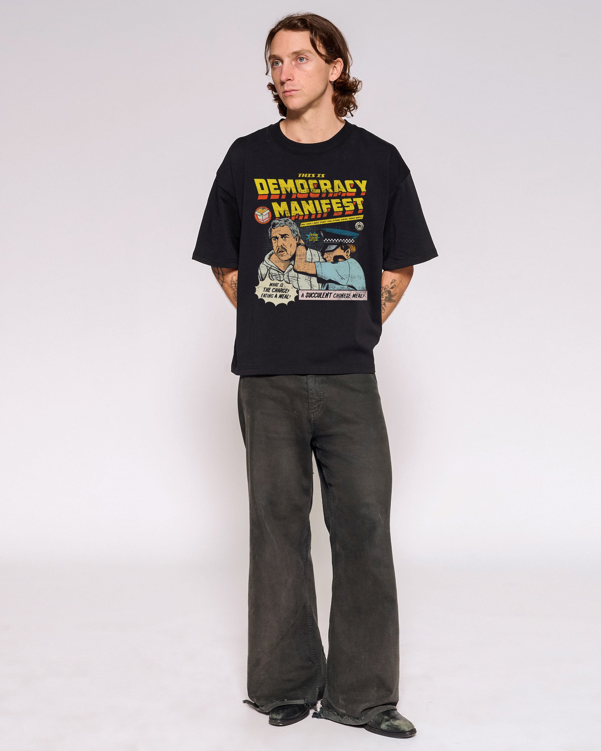 This is Democracy Manifest Oversized Crop Tee