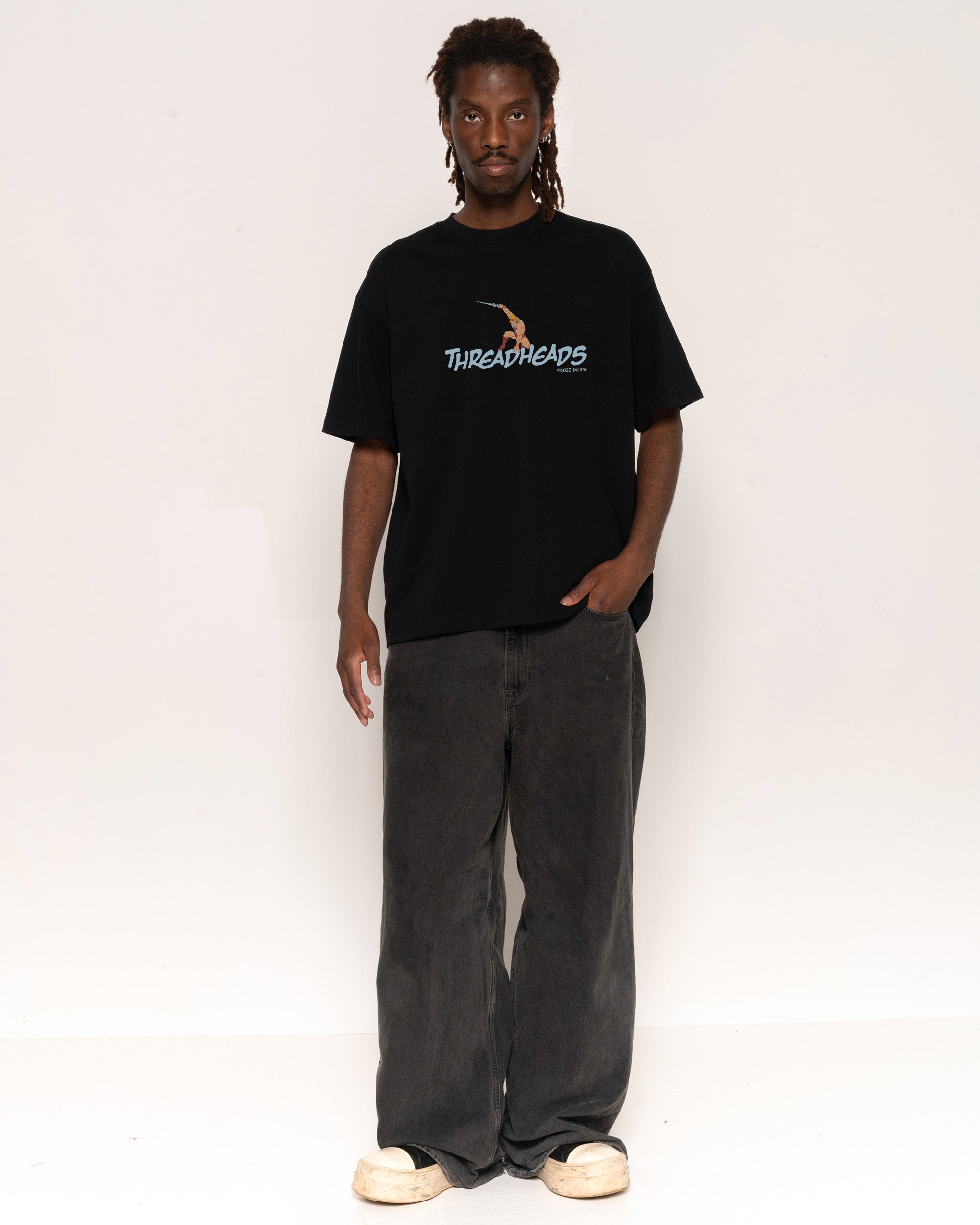 He-Man Threadheads Black Oversized Tee