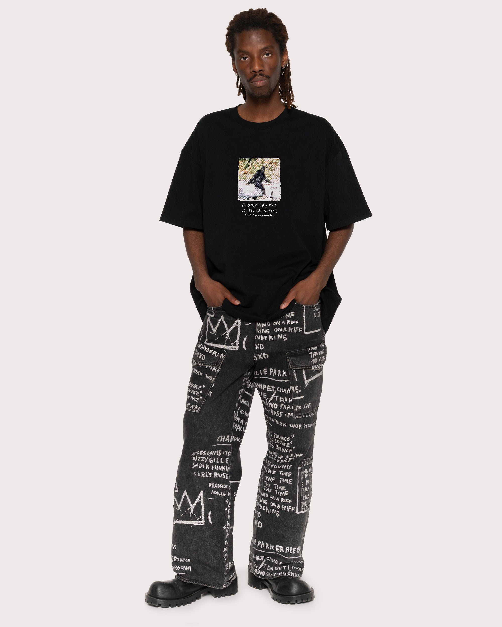 A Guy Like Me is Hard to Find Black Oversized Tee