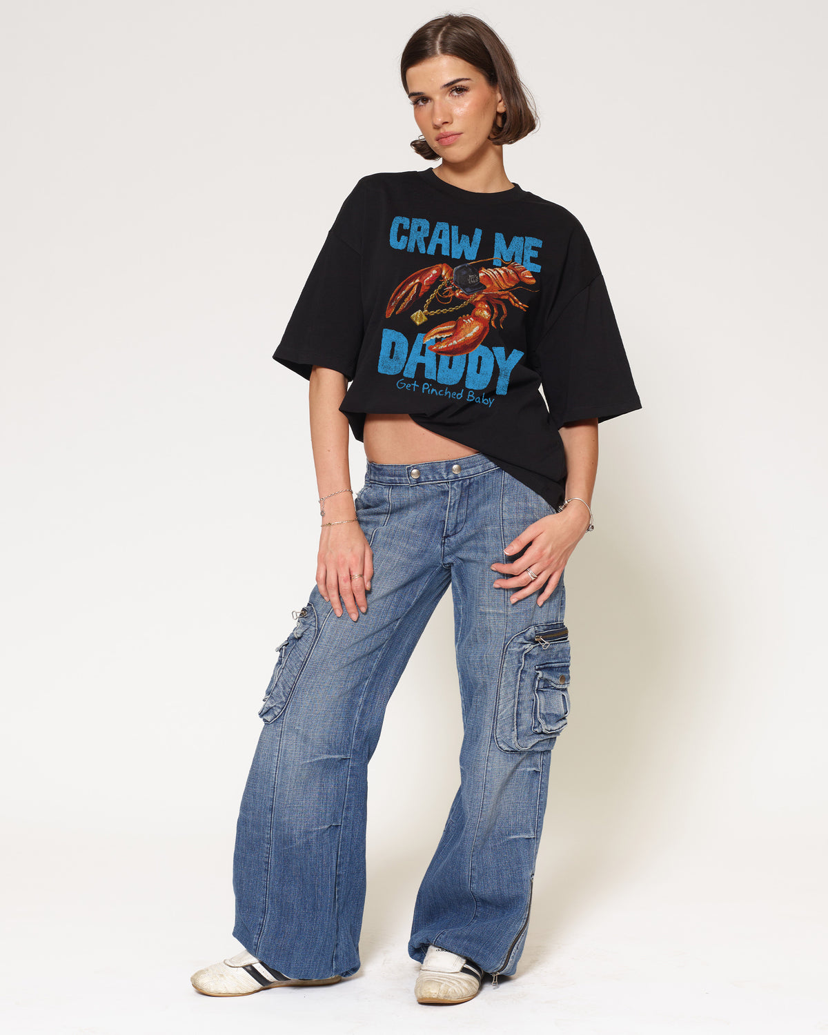 Craw Me Daddy Black Oversized Tee