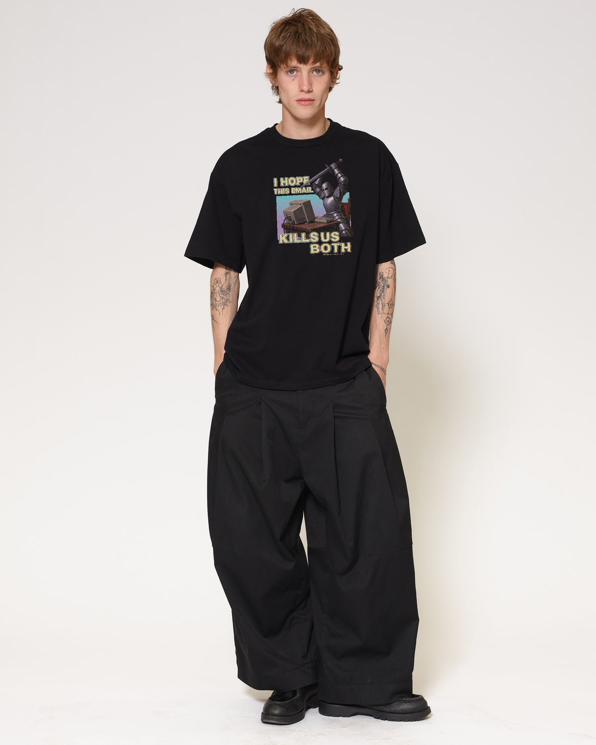 Killer Email Black Oversized Tee