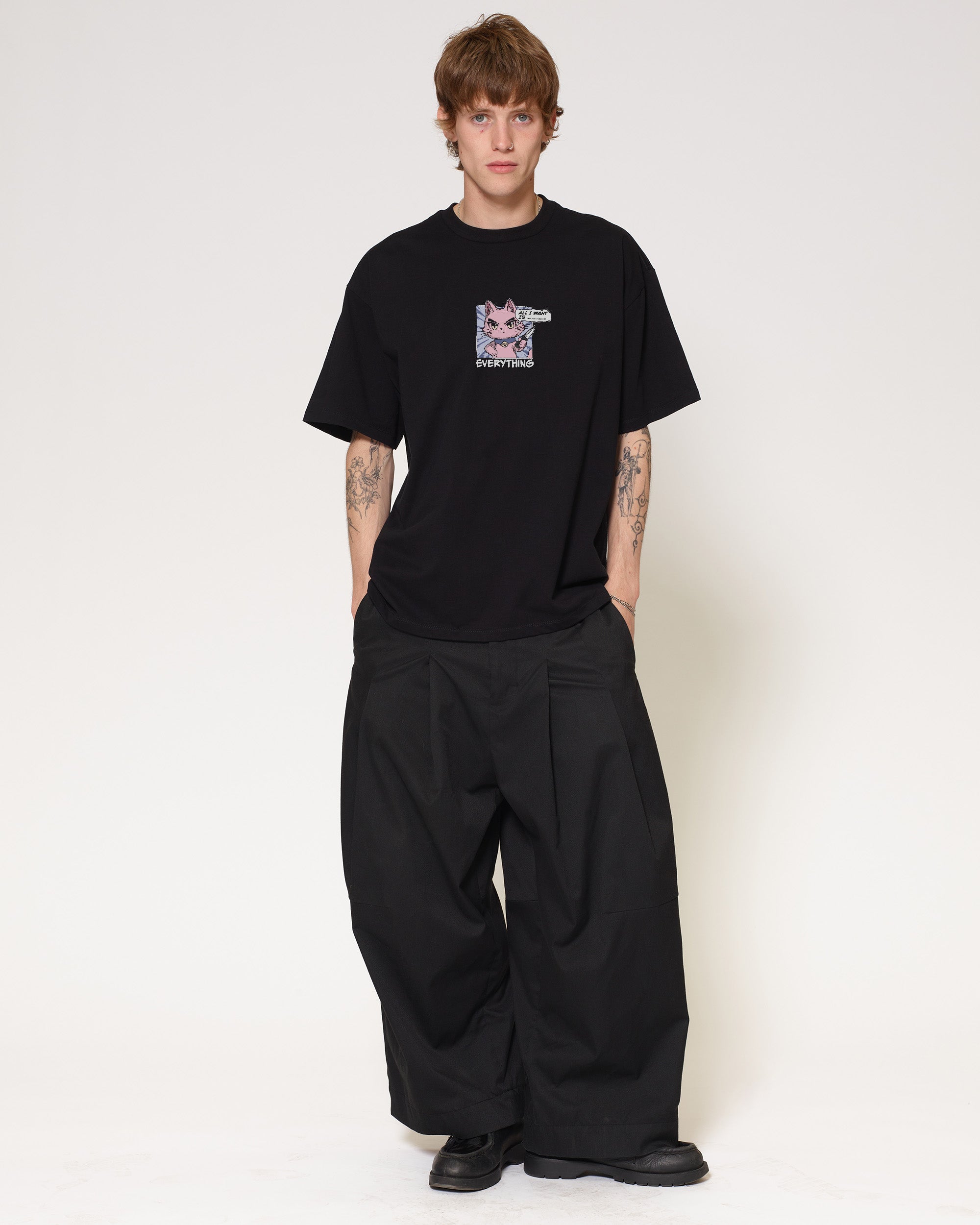 All I Want Is Everything Black Oversized Tee