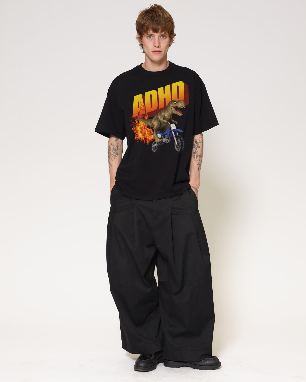 ADHD Black Oversized Tee