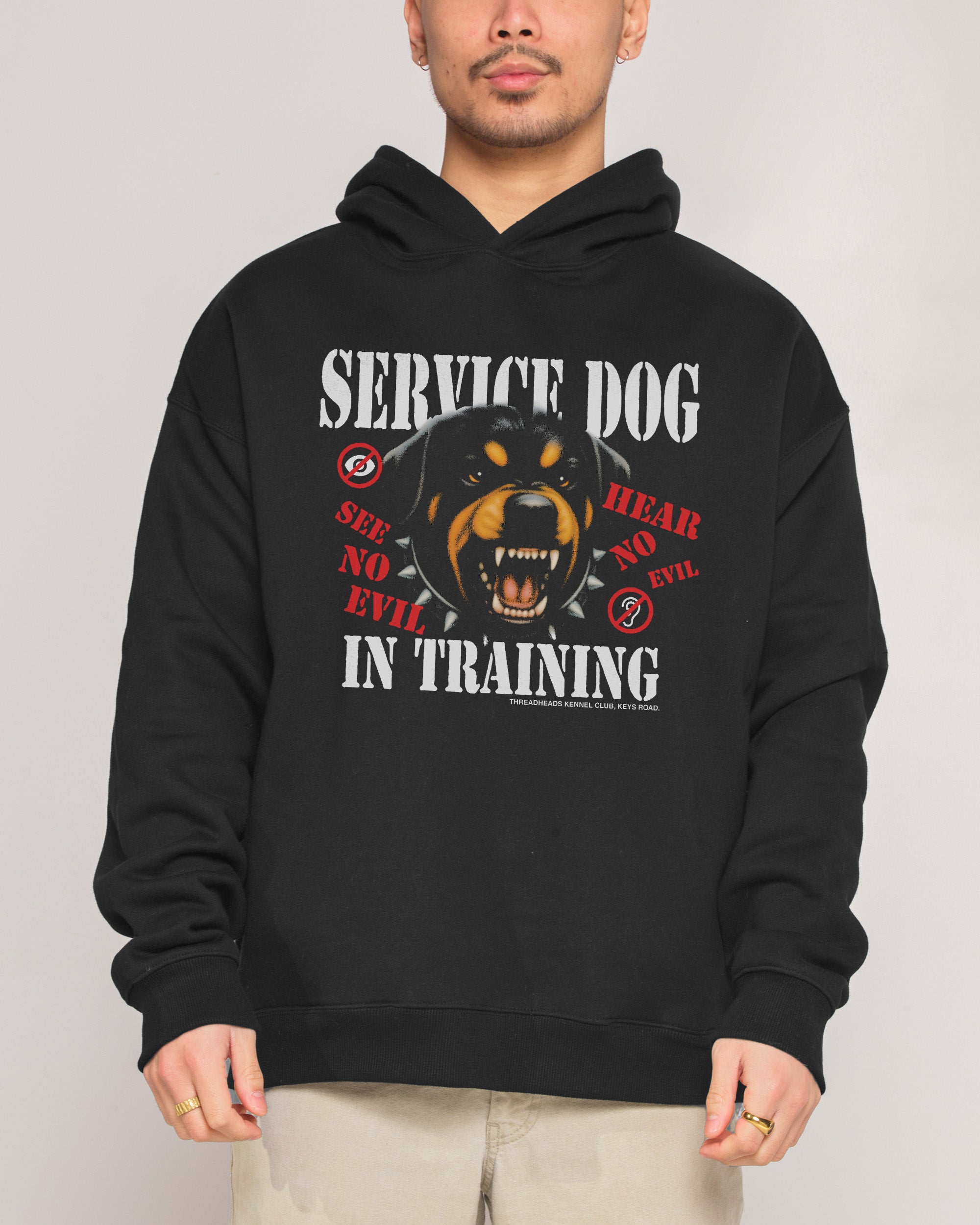 Service Dog Black Hoodie