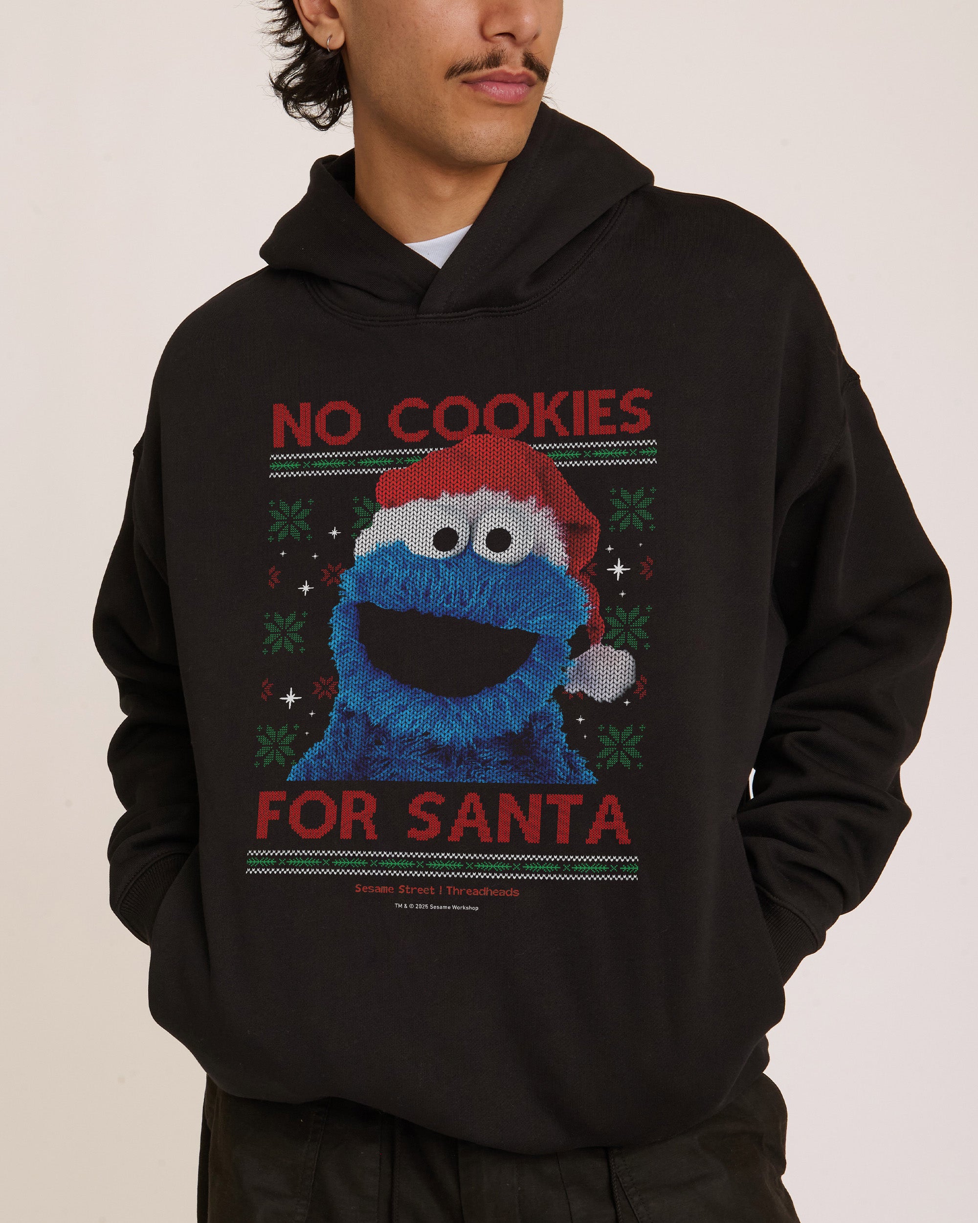 No Cookies for Santa Black Hoodie