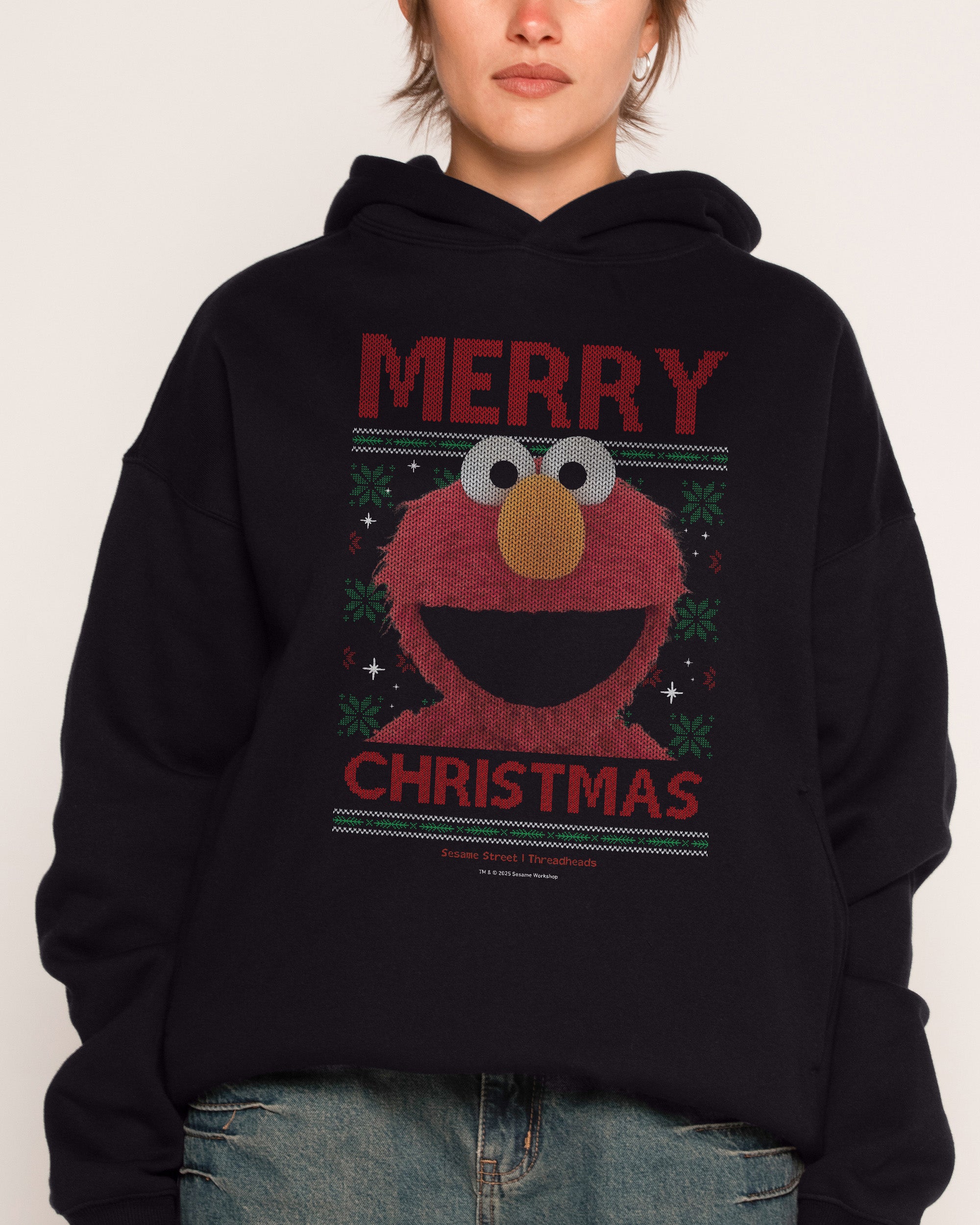 Merry Christmas from Elmo Black Hoodie