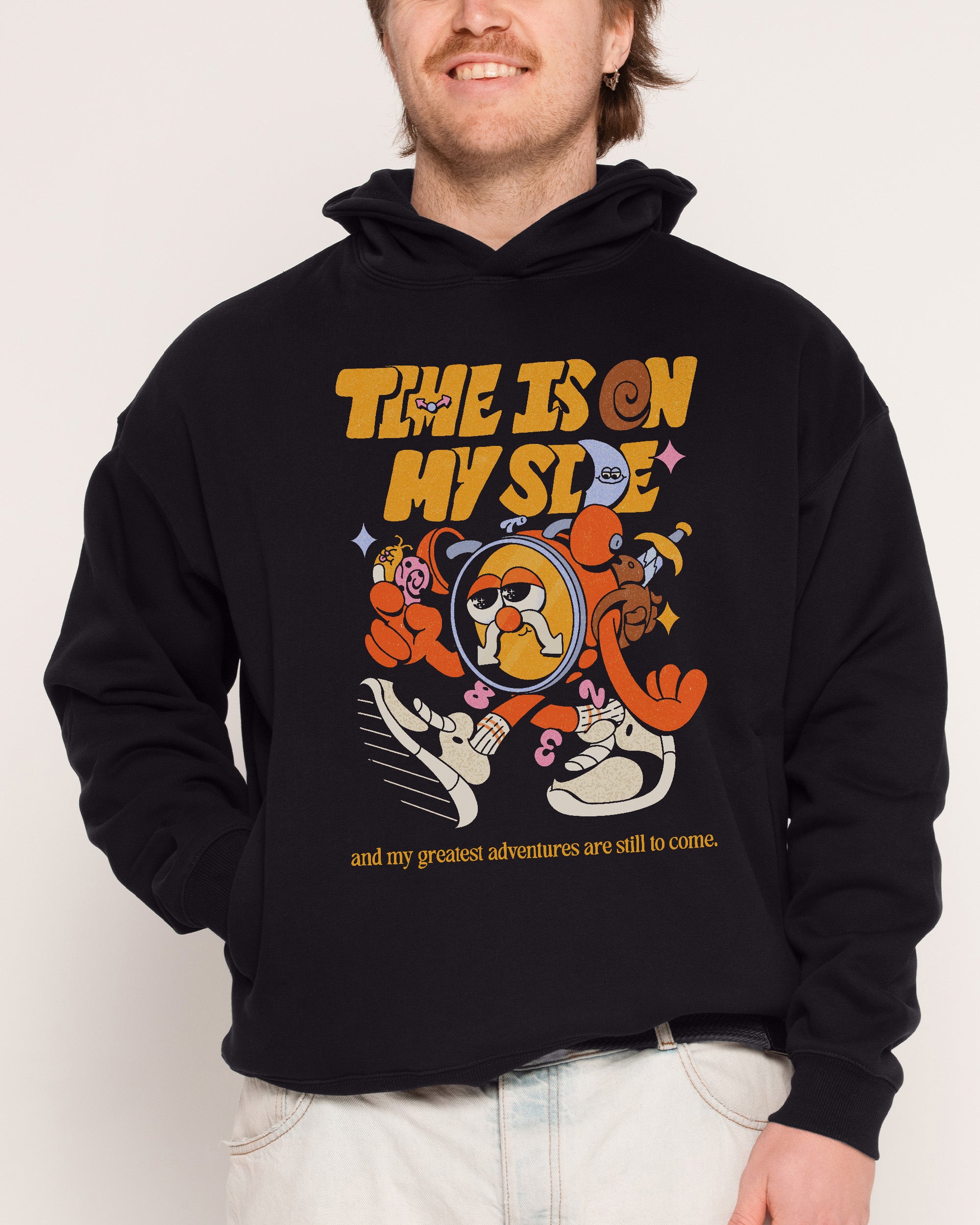 Time is on My Side Black Hoodie