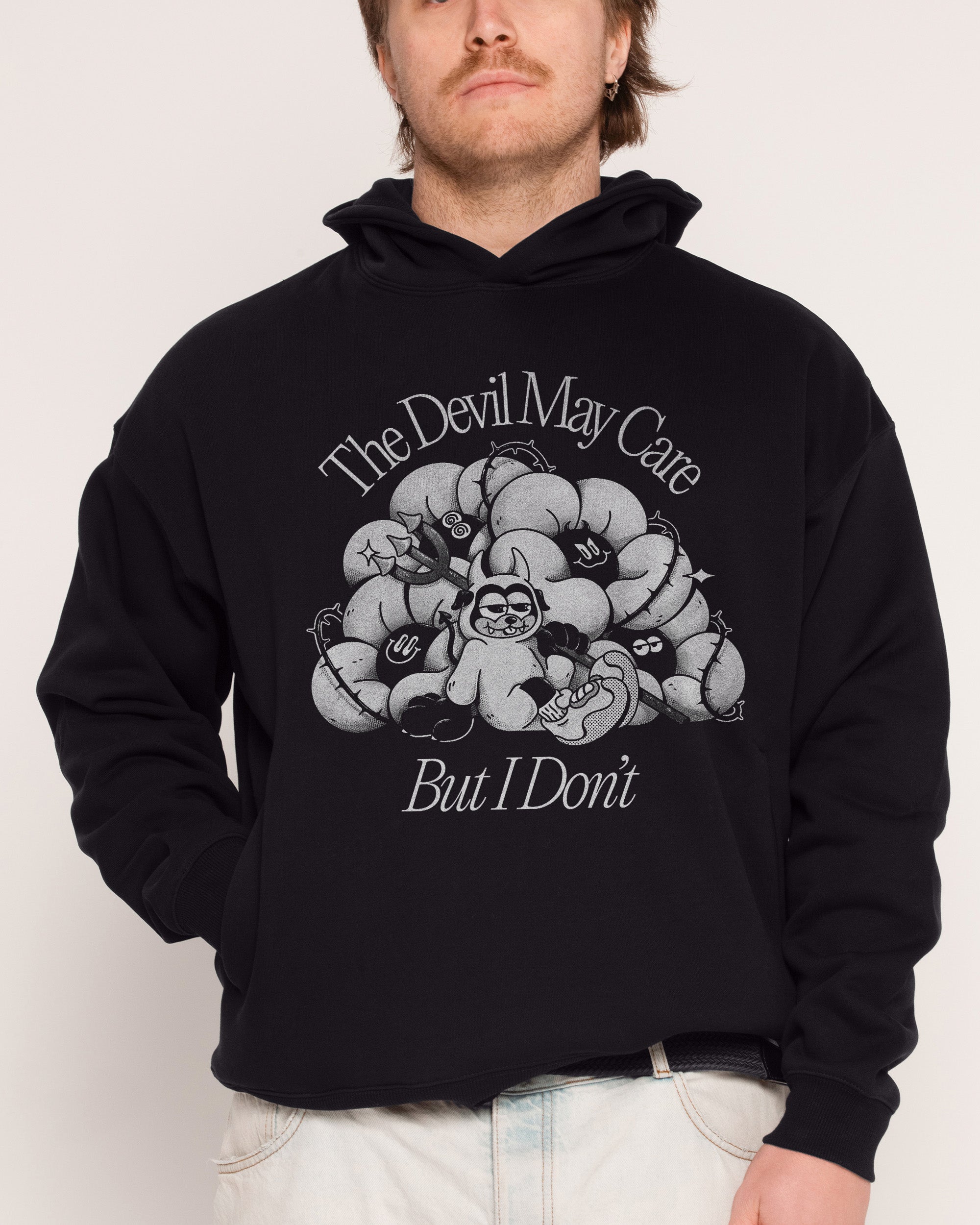 Devil May Care Black Hoodie