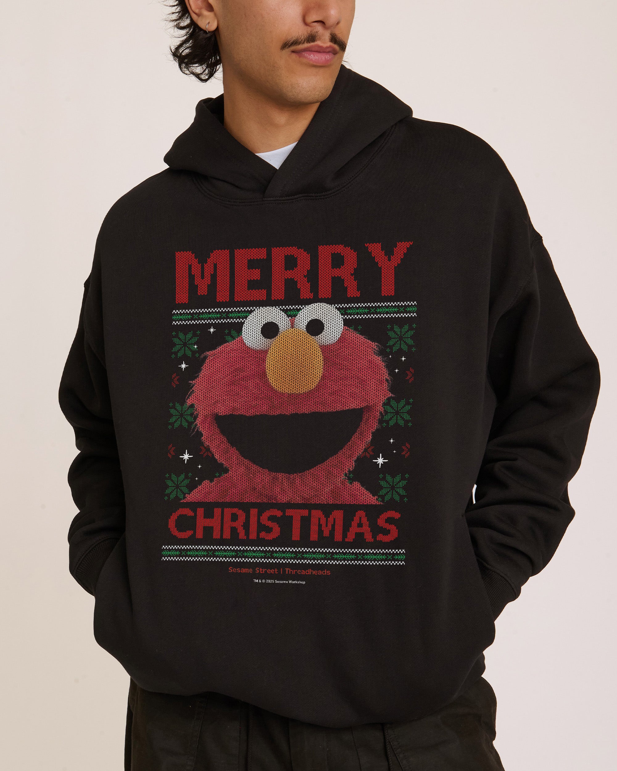 Merry Christmas from Elmo Black Hoodie